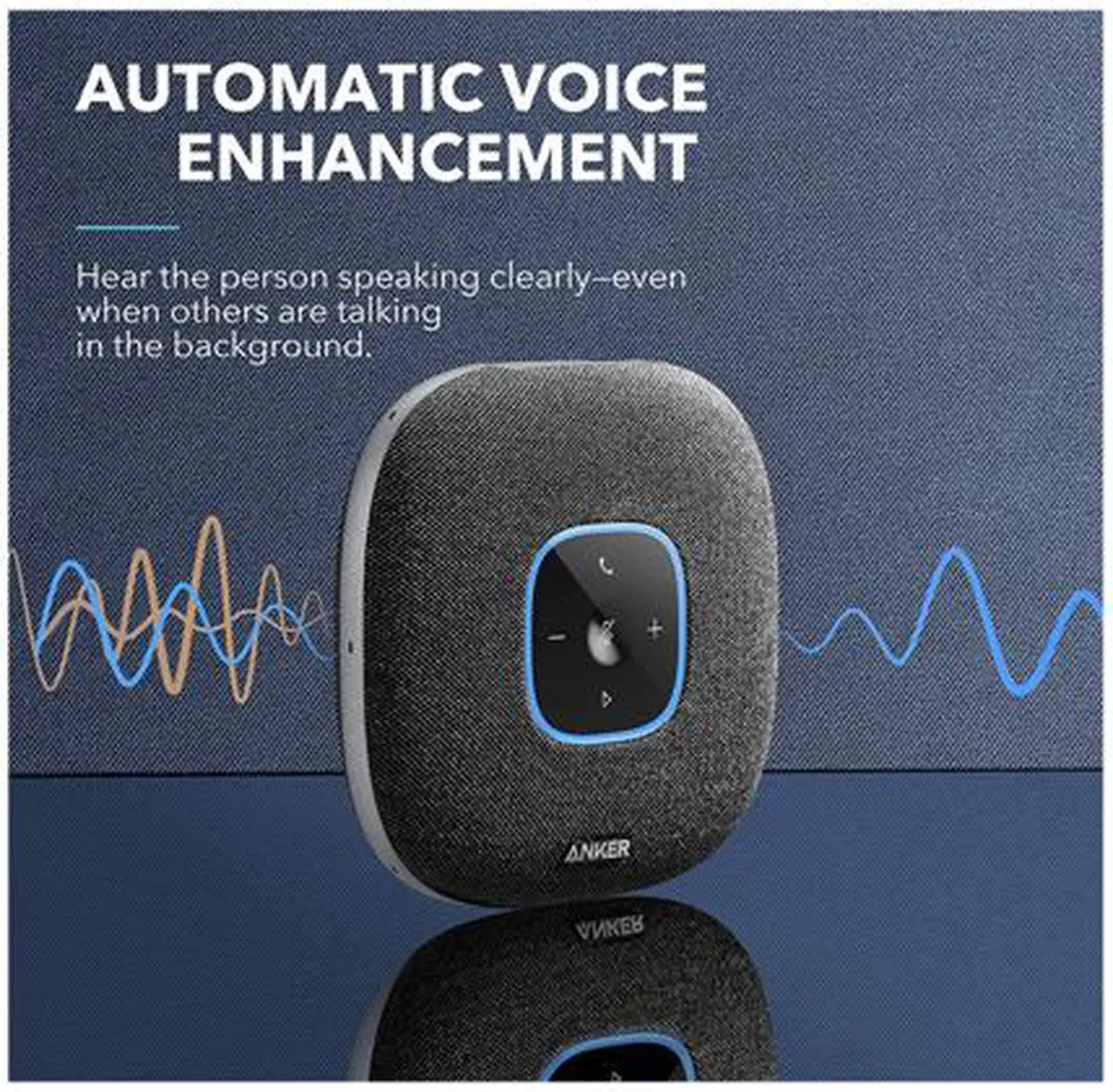 Alt view image 3 of 5 - Anker PowerConf S3 Bluetooth Speakerphone with 6 Mics, Enhanced Voice Pickup, 24H Call Time, App Control, Bluetooth 5, USB C, Conference Speaker Compatible with Leading Platforms, Home Office