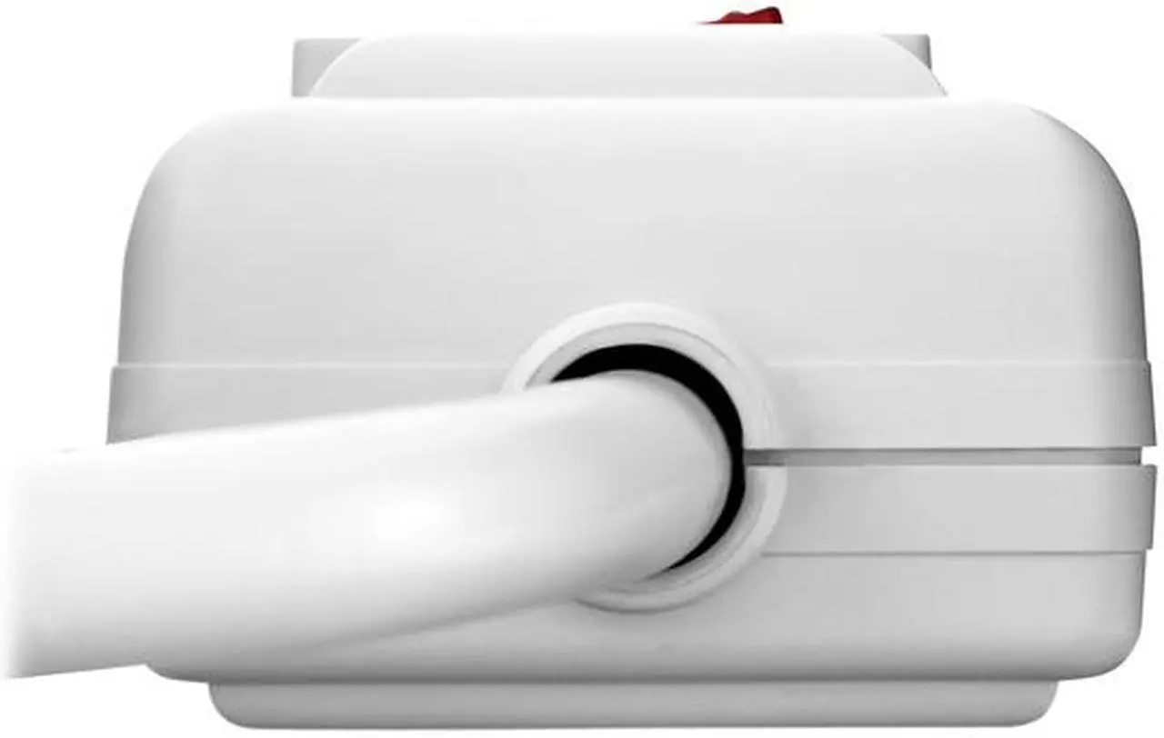 Alt view image 4 of 5 - V7 SA0712W-9N6 7-Outlet Surge Protector, 12 Feet cord, 1050 Joules - White