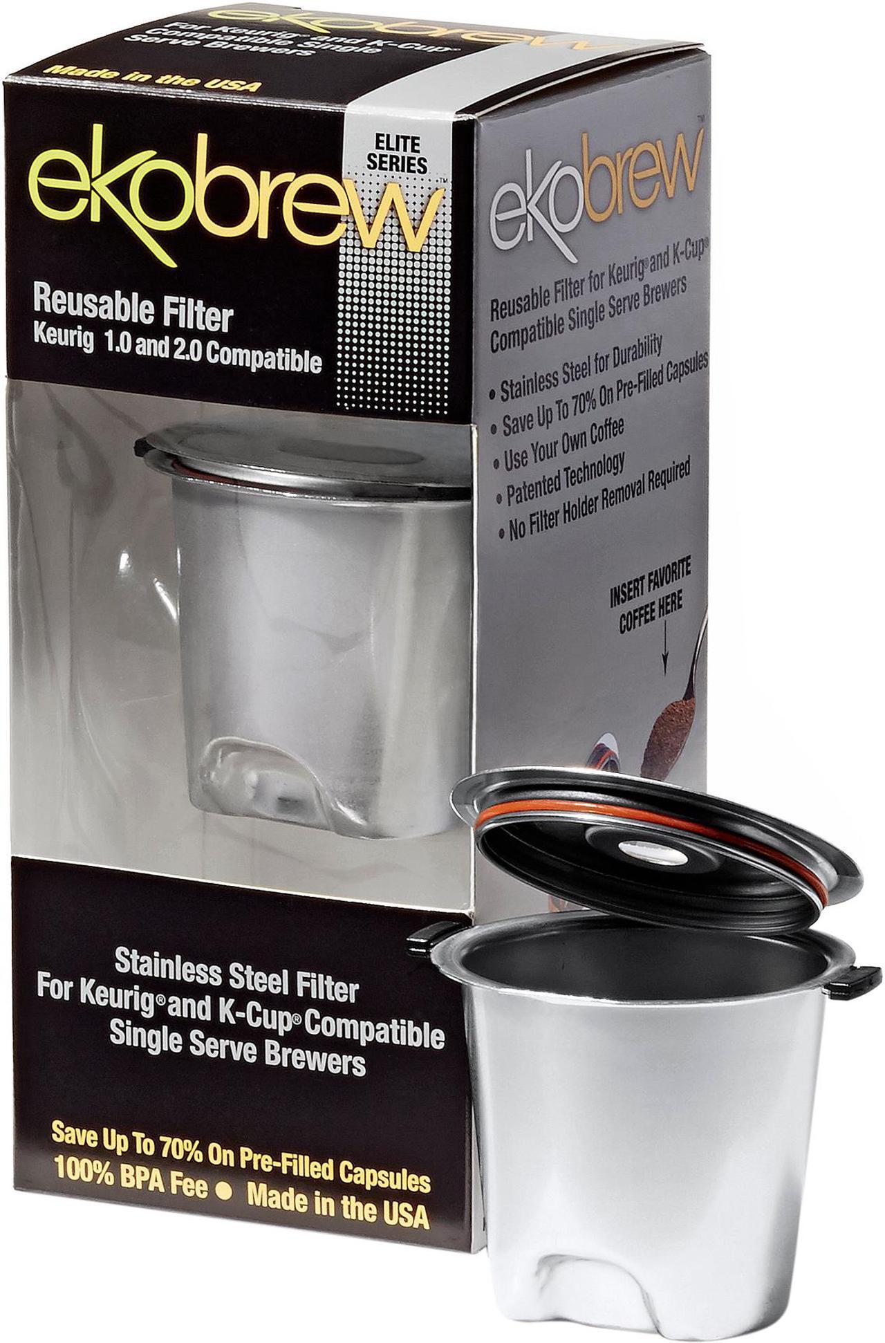 Main image of Ekobrew Stainless Steel Elite Cup, Refillable K-Cup For Keurig K-Cup Brewers