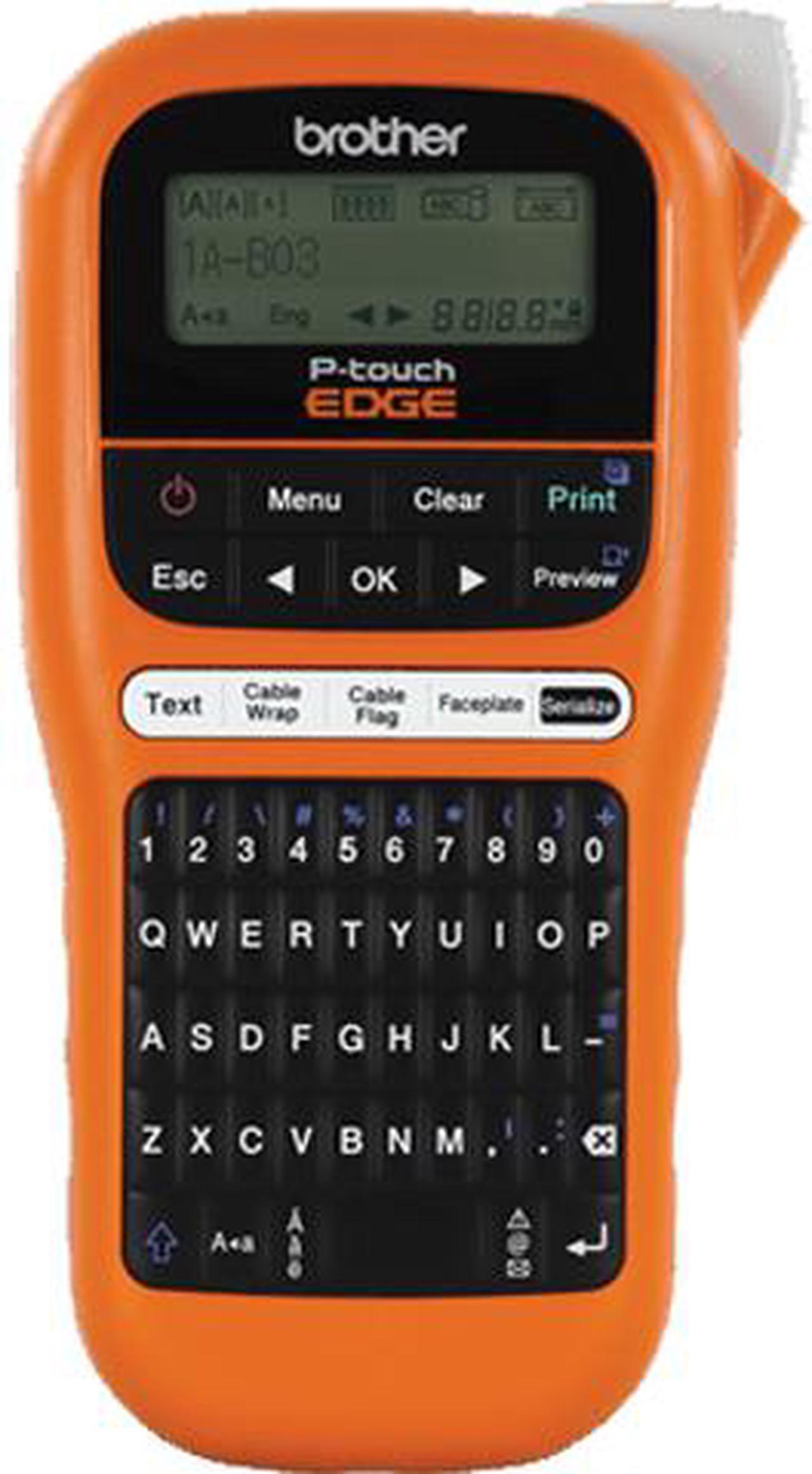 Brother PT-E110 Industrial Handheld Mobile Labeling Tool Kit, QWERTY Keyboard (Requires 6 AAA Alkaline Batteries or AC Adapter (AD-24) Sold Separately)