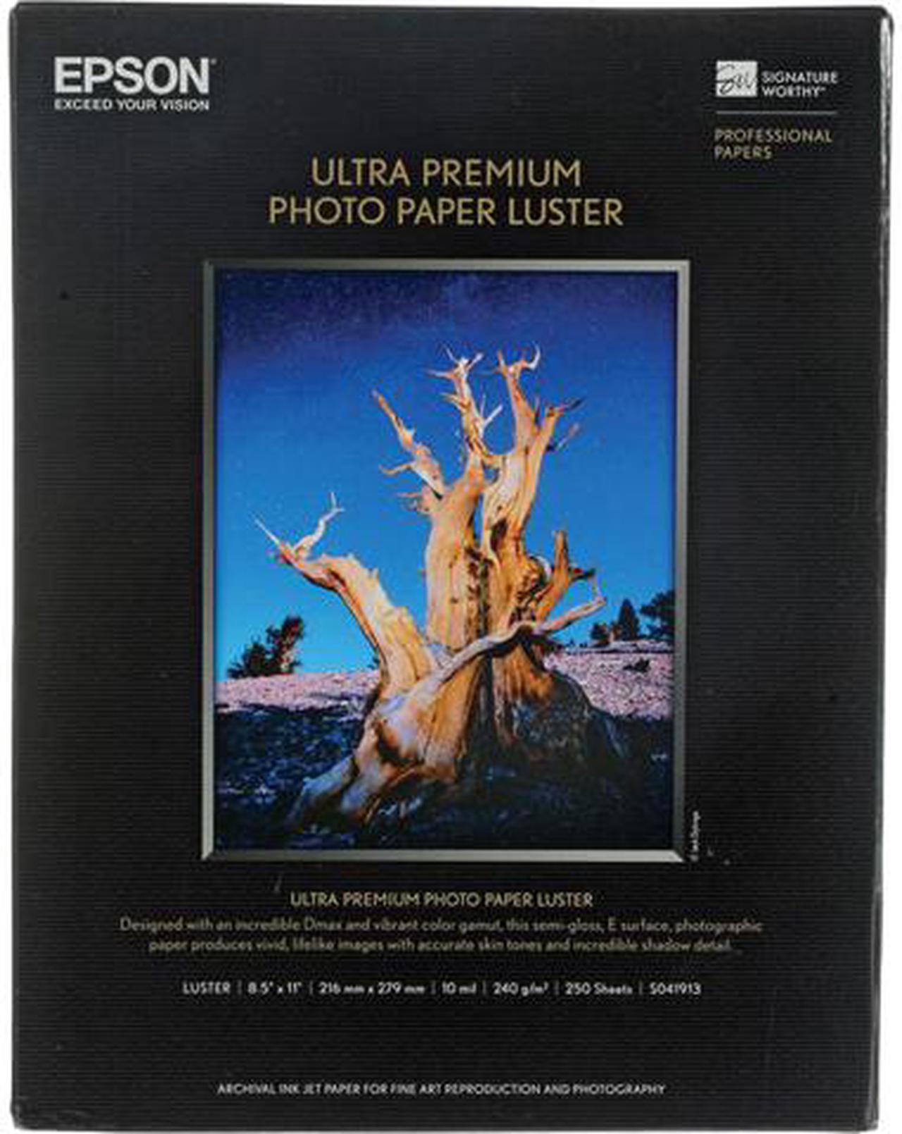 Epson S041913 - 8.5" x 11" Ultra Premium Photo Paper Luster 250 Sheets