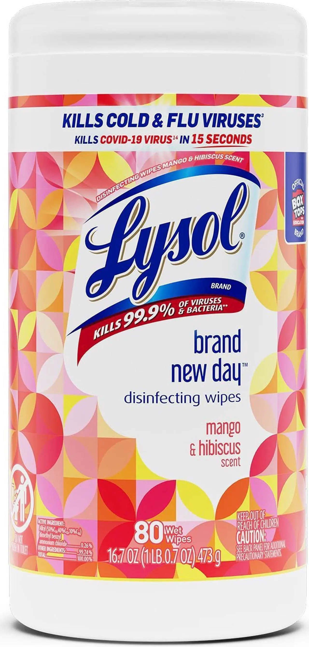 Main image of Lysol Brand New Day Disinfecting Wipes - Mango Scent - 80/Canister - 6/Carton 97181CT