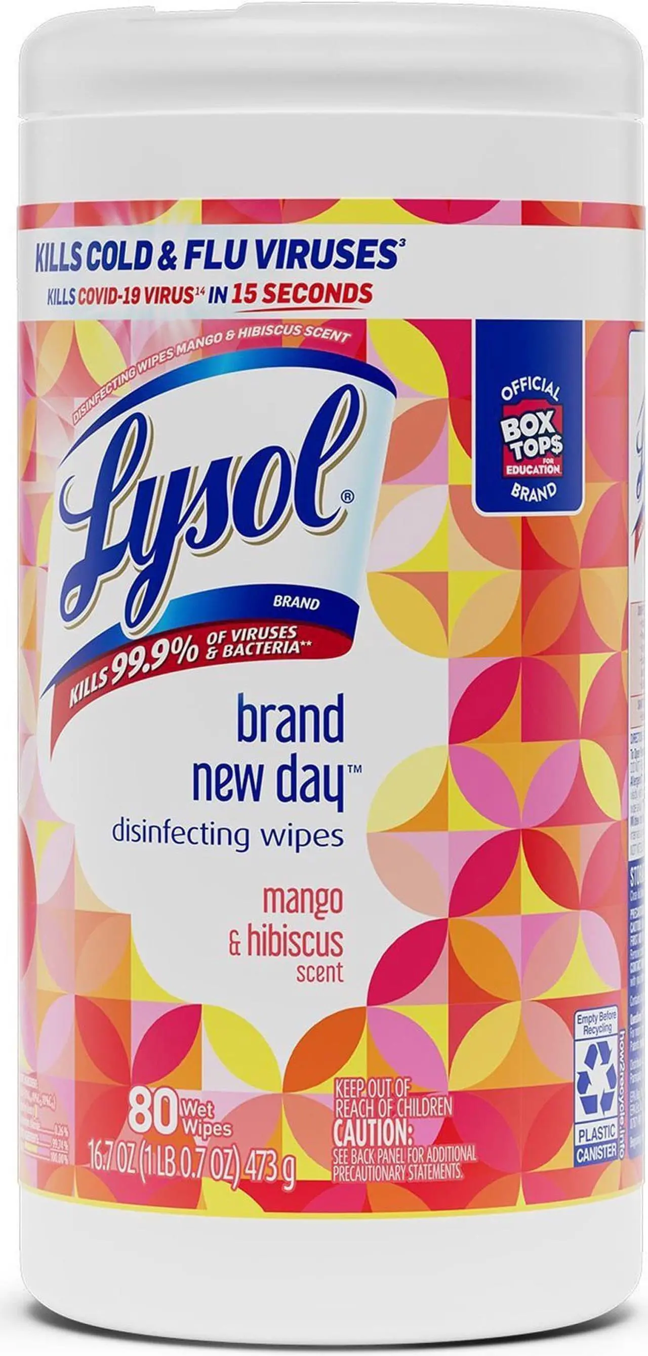 Alt view image 2 of 4 - Lysol Brand New Day Disinfecting Wipes - Mango Scent - 80/Canister - 6/Carton 97181CT