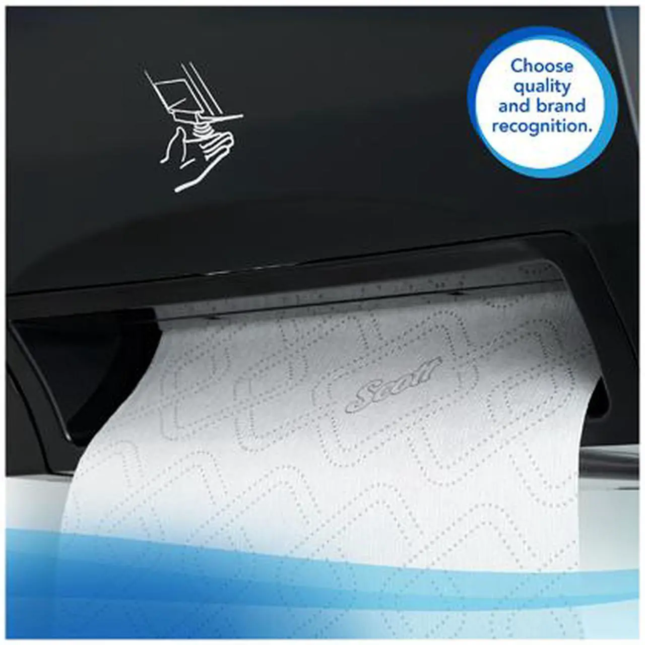 Alt view image 4 of 5 - Scott Essential High Capacity Hard Roll Paper Towels (02001) with Absorbency Pockets, Fast Change with Scott Essential Dispenser, Unperforated, White, 950' / Roll, 6 Rolls / Case, 5,700' / Case