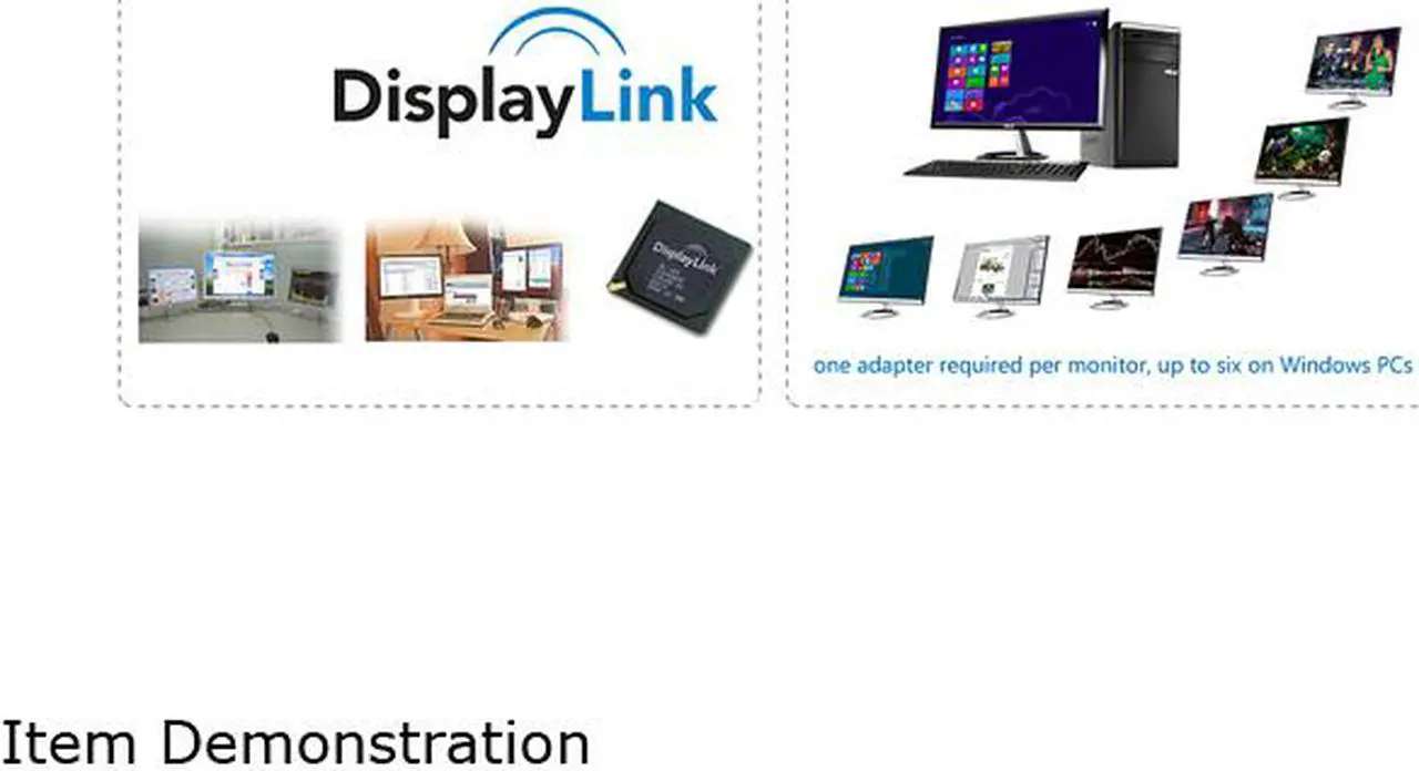 Alt view image 3 of 7 - Wavlink USB To VGA DVI HDMI Video Graphics Display Adapter, Displaylink Chip Supports up to 6 Monitor Displays, Up to 1920 x 1080@60Hz For Windows, Mac OS & Chrome OS, More Efficient Home Office