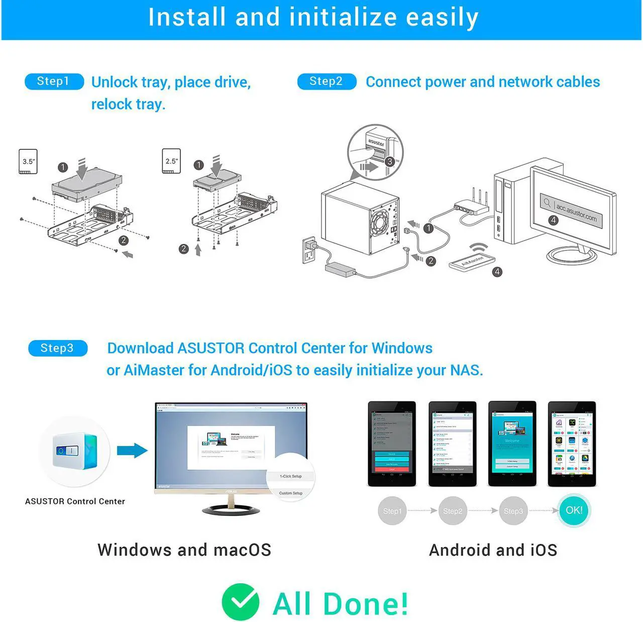 Alt view image 5 of 6 - Asustor AS6602T 2 Bay Lockerstor 2 Desktop NAS (Diskless)