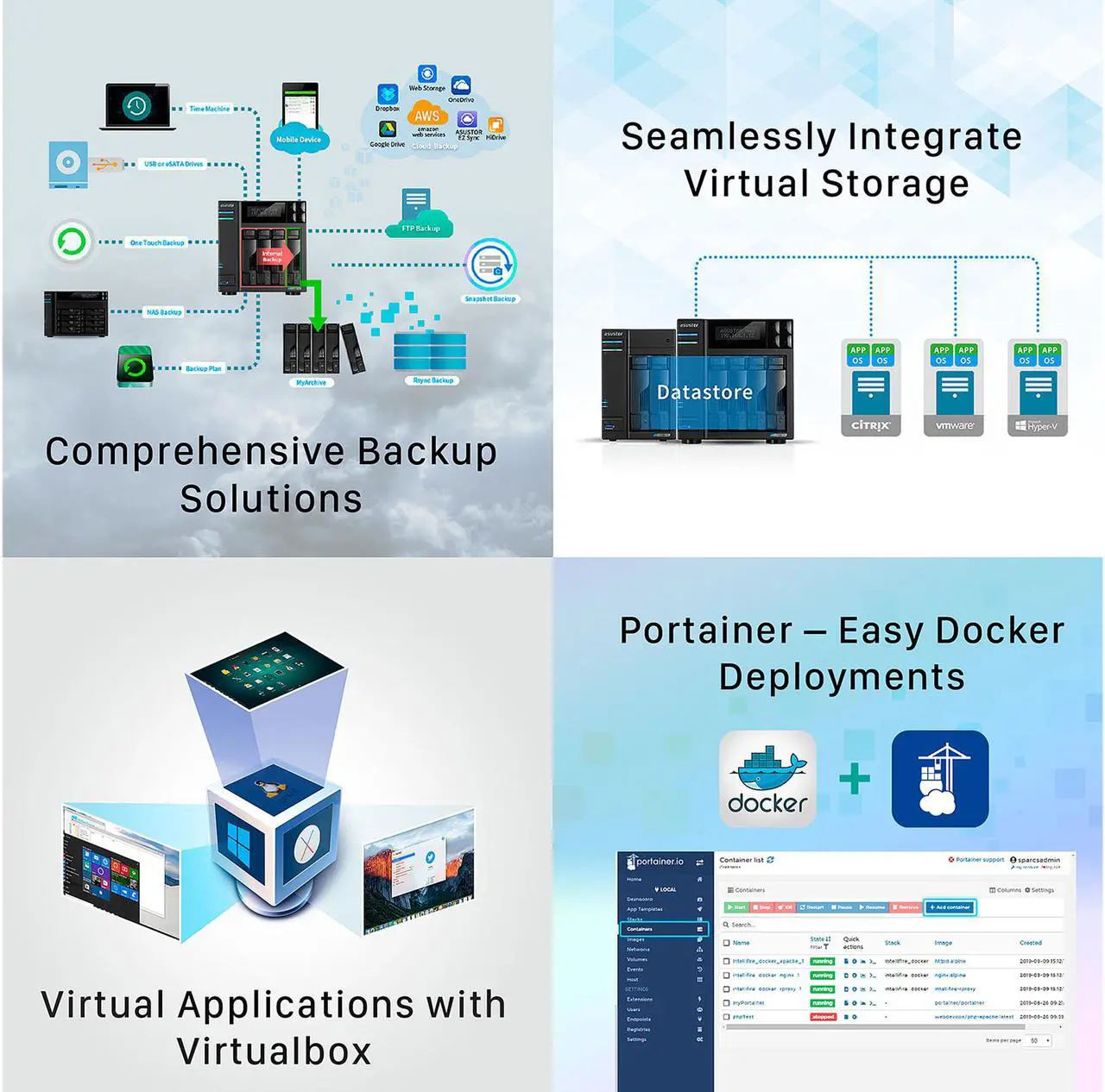 Alt view image 6 of 6 - Asustor AS6604T 4 Bay Lockerstor 4 Desktop NAS (Diskless)