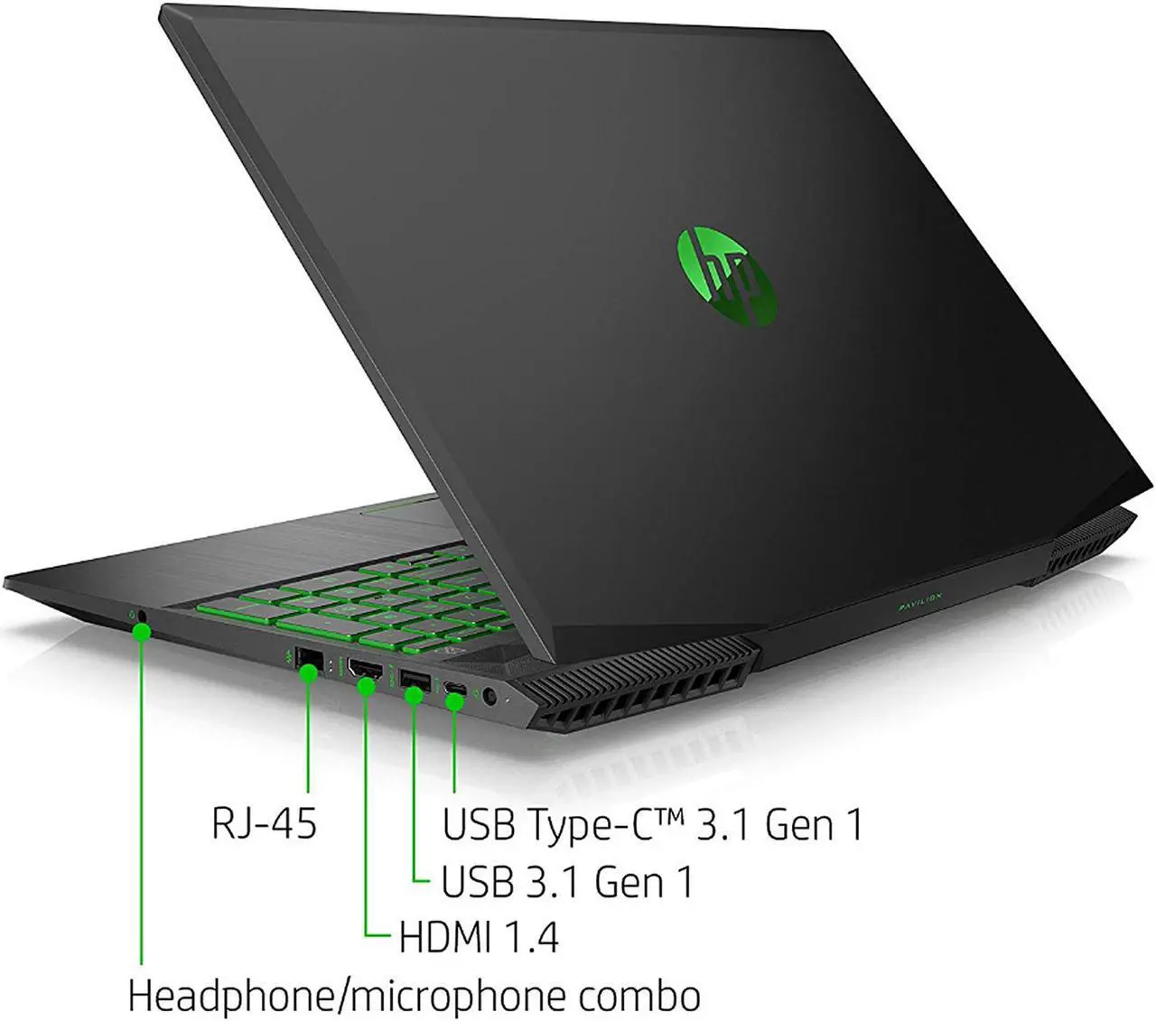 Alt view image 3 of 4 - HP Pavilion 15-cx0030nr 15.6" IPS i5-8300H GTX 1050 Ti 8 GB Memory 128 GB SSD 1 TB HDD Windows 10 Home 64-bit Gaming Laptop