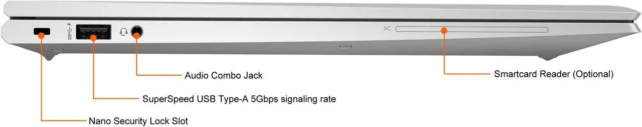 Alt view image 6 of 10 - HP EliteBook 850 G8 15.6" Notebook - Full HD - 1920 x 1080 - Intel Core i5 (11th Gen) i5-1135G7 Quad-core (4 Core) 2.40 GHz - 8 GB RAM - 256 GB SSD