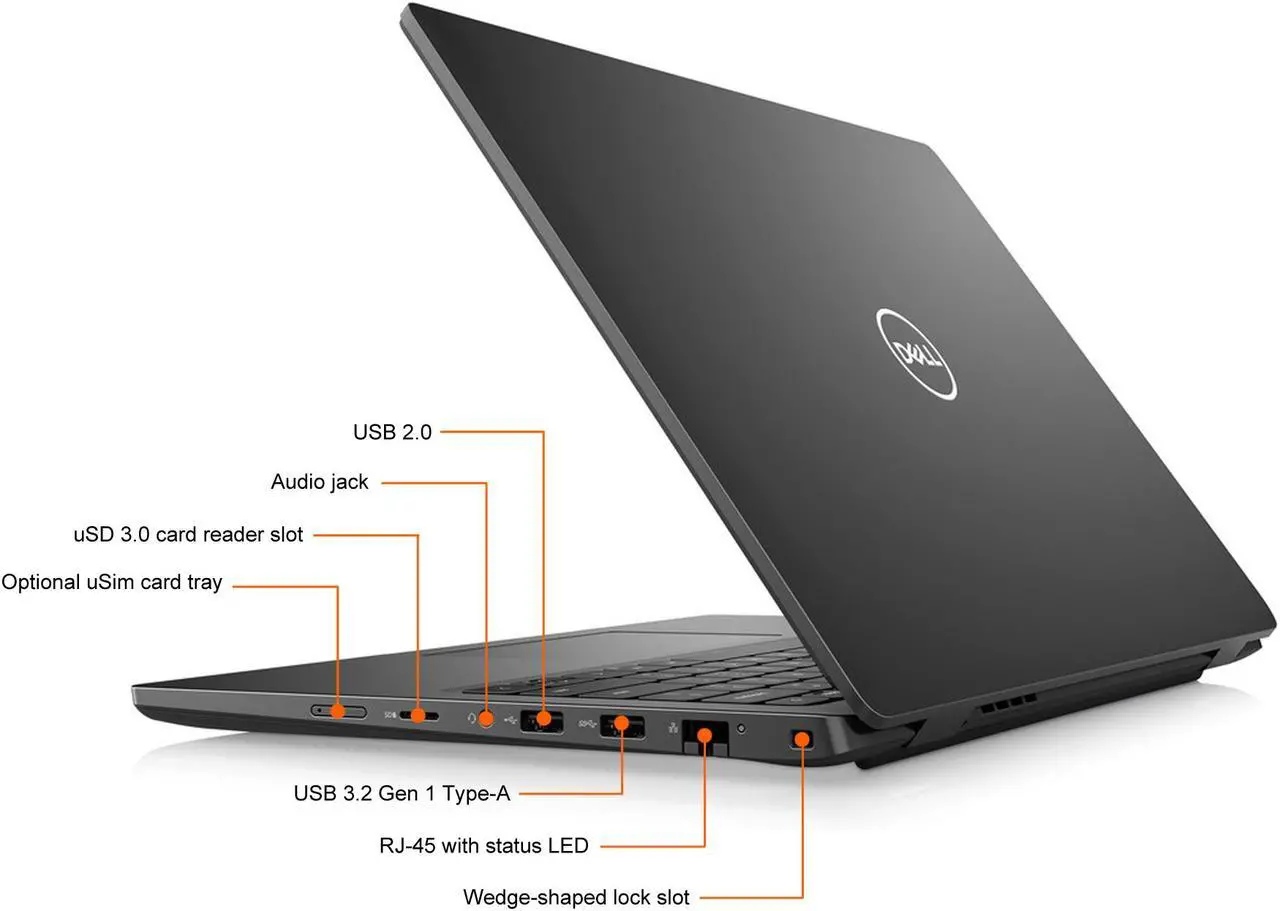 Alt view image 10 of 15 - Dell Latitude 3000 3420 14" Notebook - HD - 1366 x 768 - Intel Core i5 (11th Gen) i5-1135G7 Quad-core (4 Core) 2.40 GHz - 8 GB RAM - 256 GB SSD - Black - Windows 10 Pro - Intel Iris Xe Graphics -