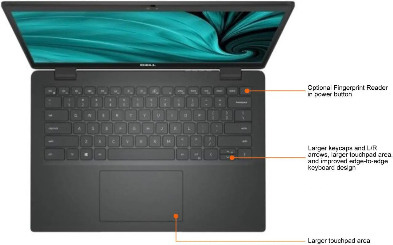 Alt view image 7 of 15 - Dell Latitude 3000 3420 14" Notebook - HD - 1366 x 768 - Intel Core i5 (11th Gen) i5-1135G7 Quad-core (4 Core) 2.40 GHz - 8 GB RAM - 256 GB SSD - Black - Windows 10 Pro - Intel Iris Xe Graphics -
