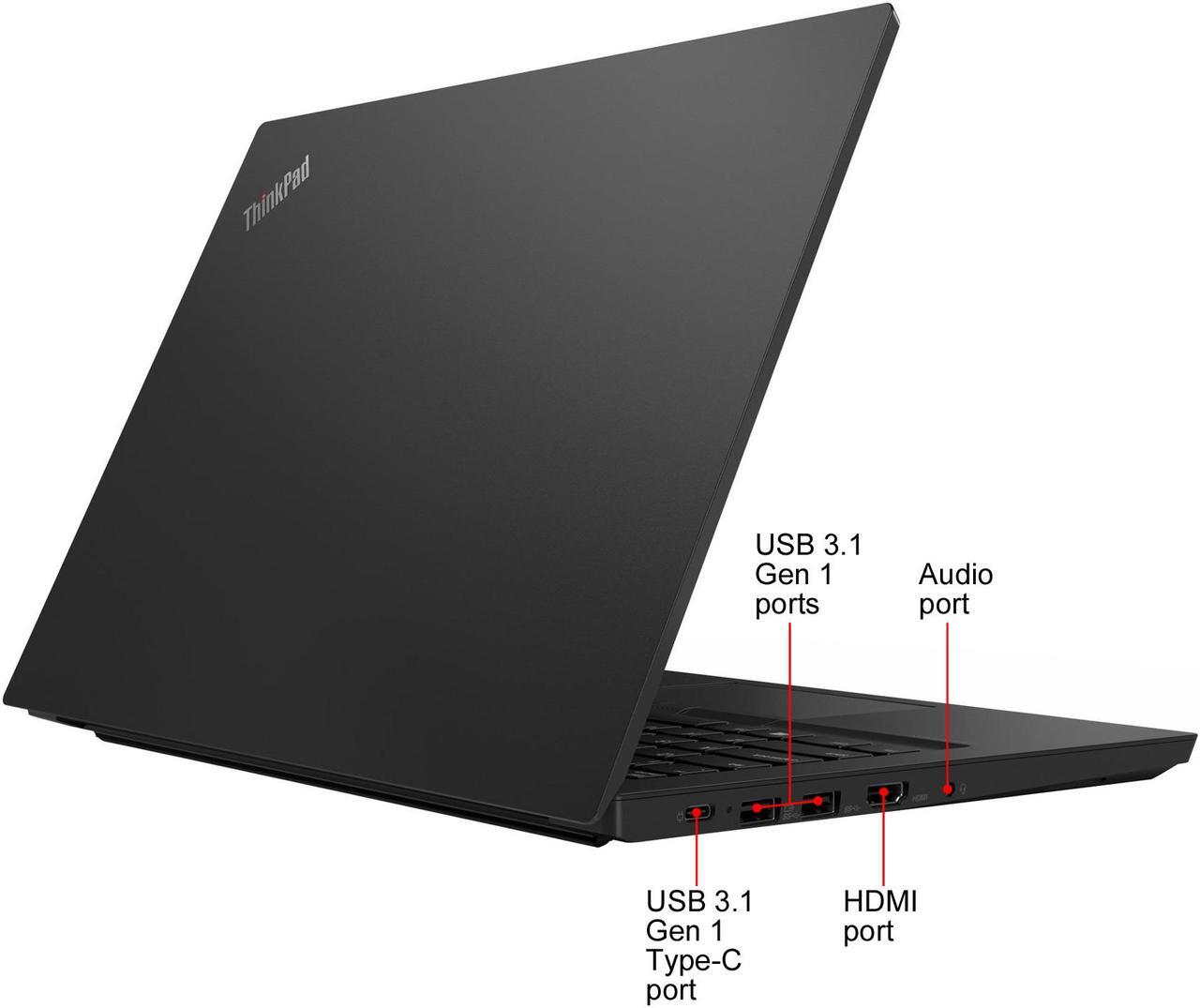 Alt view image 3 of 12 - Lenovo Laptop ThinkPad E14 Intel Core i7-10510U 8GB Memory 256 GB PCIe SSD Intel UHD Graphics 14.0" Non-Touch Screen Windows 10 Pro 64-bit 20RA0050US