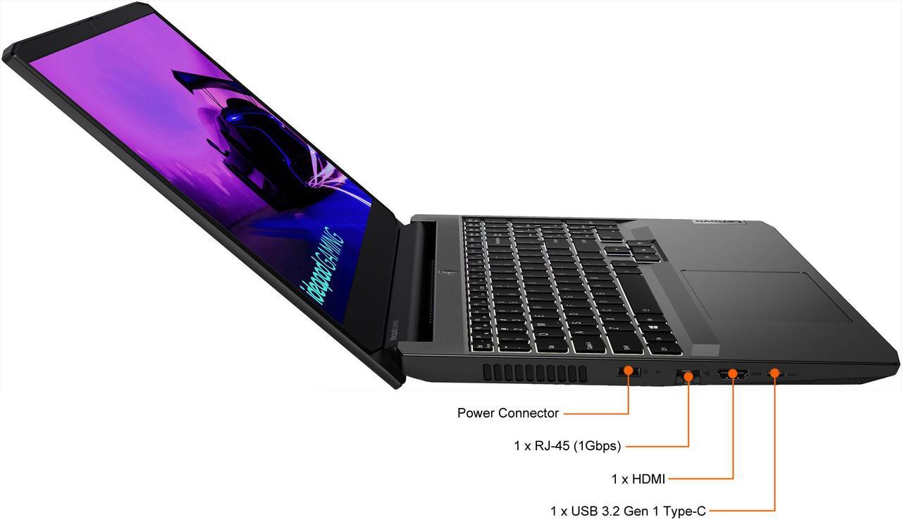Alt view image 8 of 19 - Lenovo IdeaPad Gaming 3 15IHU6 - 15.6" GeForce RTX 3050 Laptop GPU - Intel Core i5-11300H  - 8GB Memory - 256 GB PCIe SSD - Windows 11 Home 64-bit - Gaming Laptop - 120 Hz IPS (82K100LVUS )
