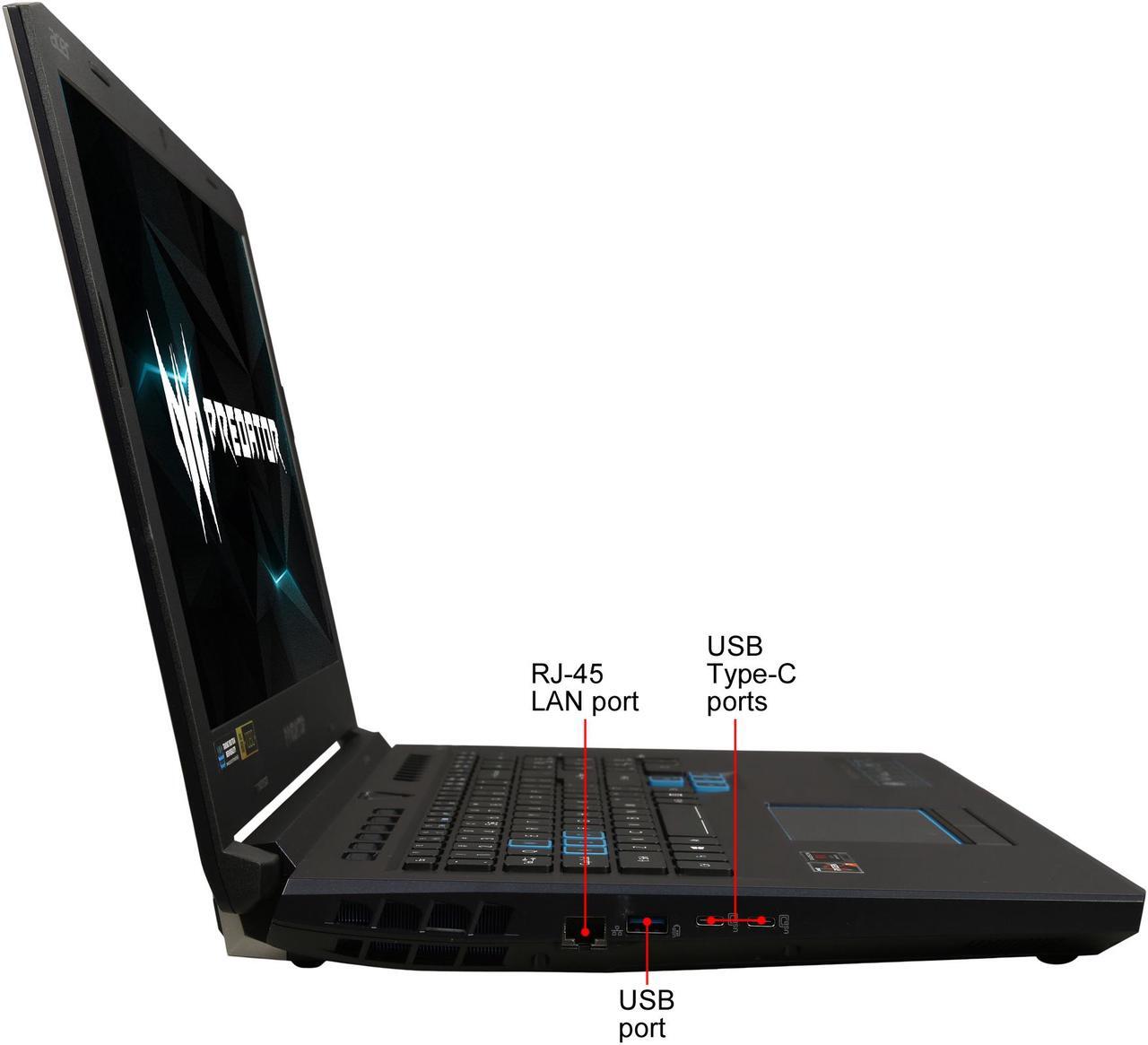 Alt view image 5 of 7 - Acer Predator Helios 500 PH517-61-R0GX 17.3" FHD IPS RX Vega 56 8 GB VRAM AMD Ryzen 7 2700 16 GB Memory 256 GB SSD Windows 10 Home Gaming Laptop