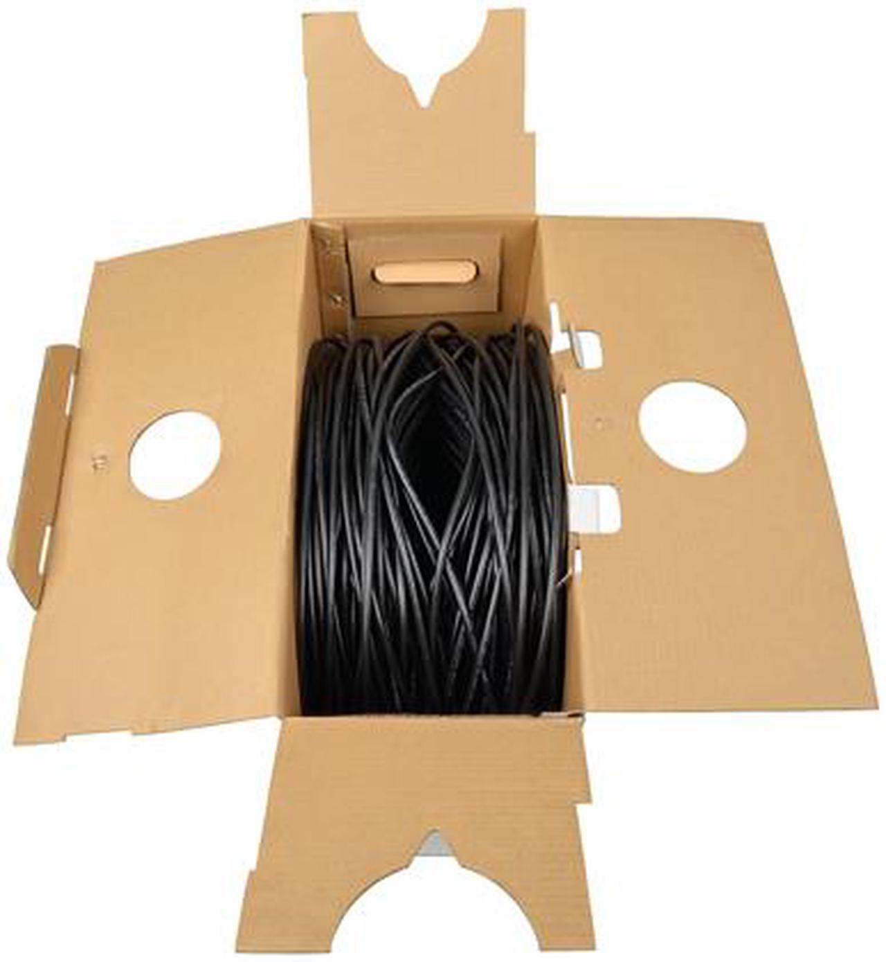 Alt view image 2 of 3 - Tripp Lite RG6/U Quad-Shield CMR-Rated Coaxial Cable, Black, 1000 ft. (A224-01K-BK)