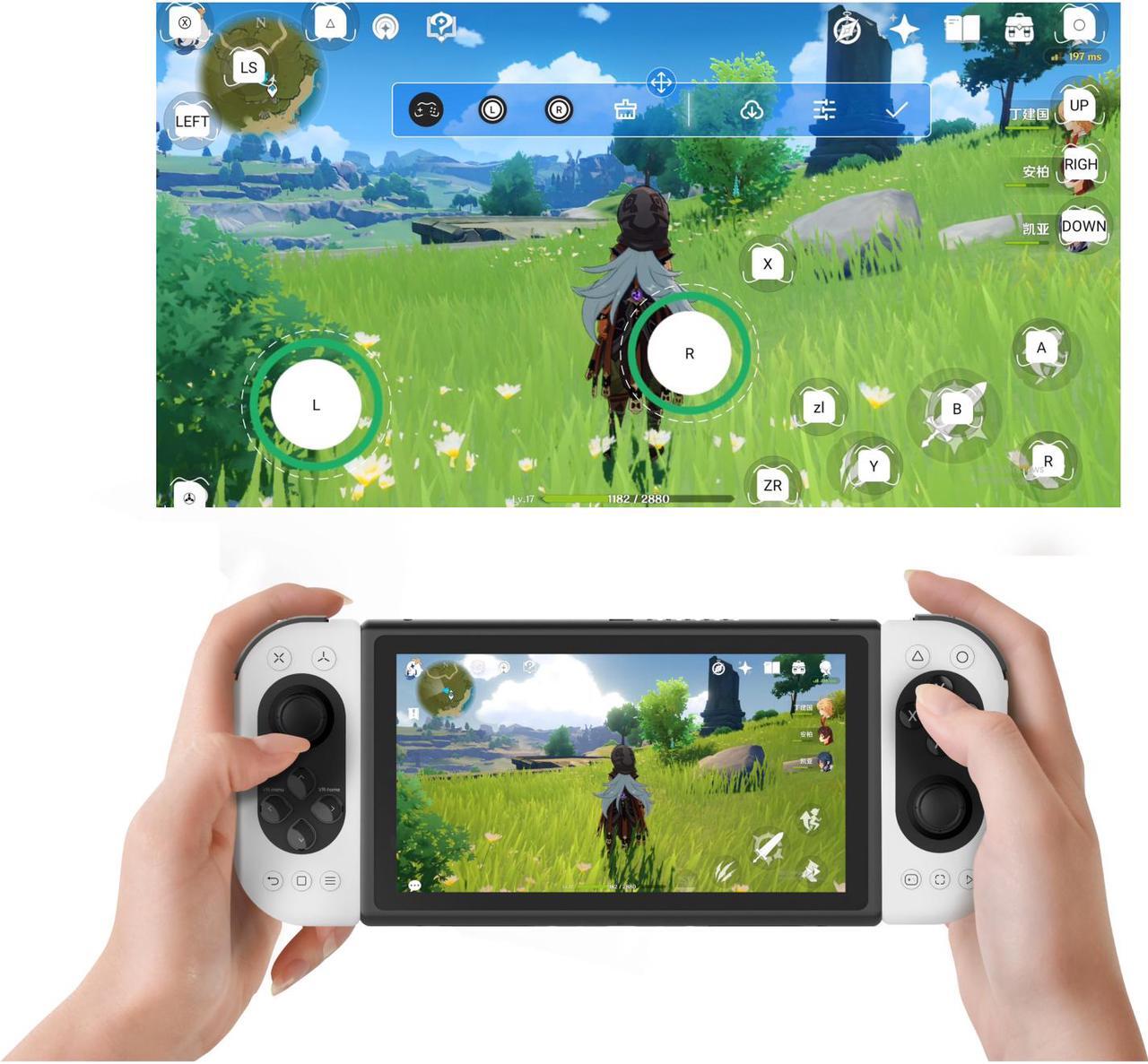 Alt view image 6 of 11 - PIMAXVR Portal Qled Handheld Game Console with 4K Qled plus mini-Led Display, Gaming Console for Android, Retro Video Games, Cloud Gaming, Handheld Emulator, 8G+256G, Black