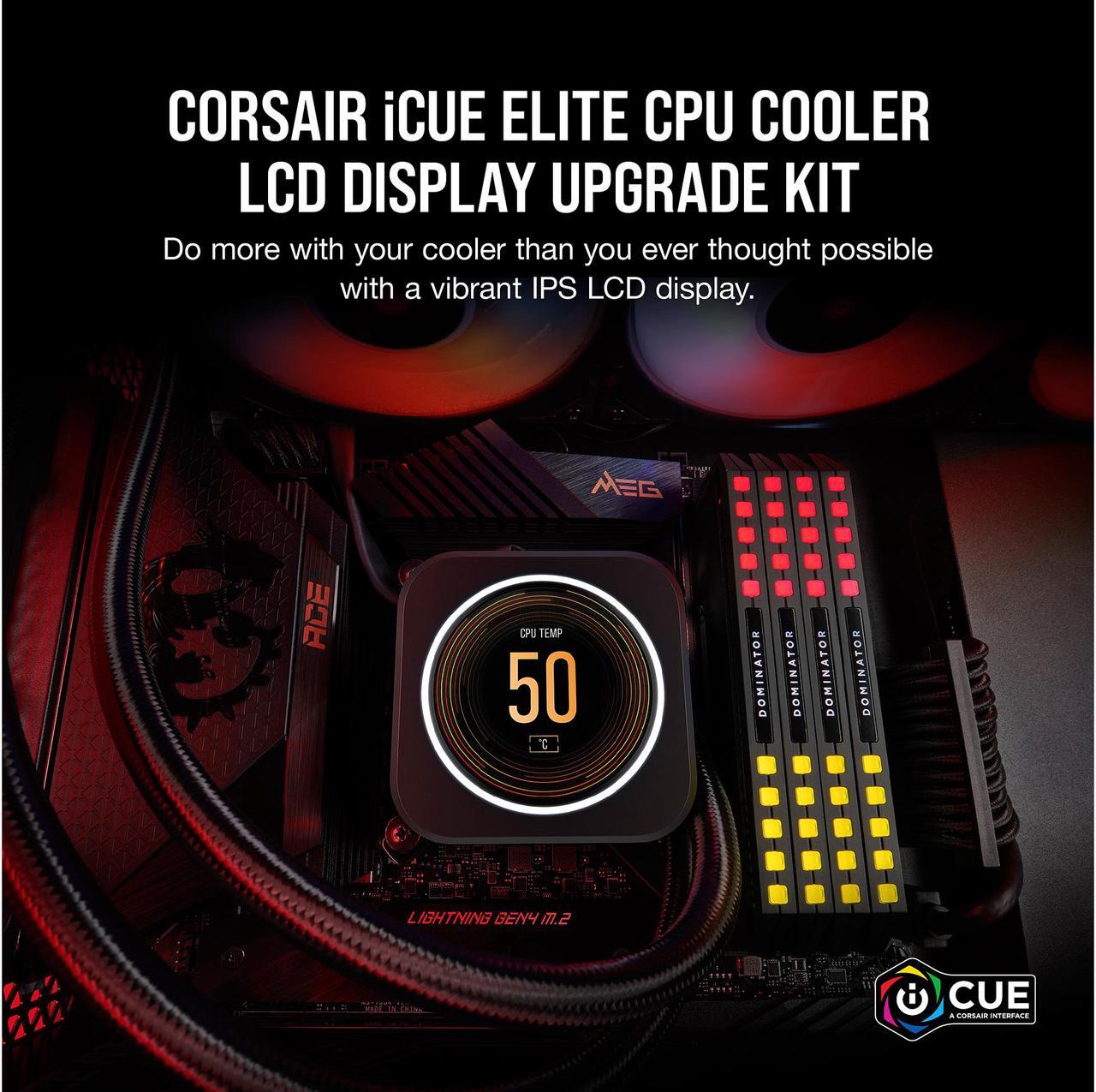 Alt view image 2 of 7 - CORSAIR iCUE ELITE CPU Cooler LCD Display Upgrade Kit