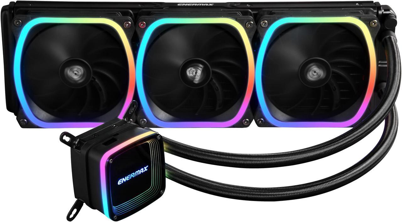 Enermax AQUAFUSION 360 ARGB, All-in-one CPU Liquid Cooler for AM4 & AM5 / LGA 1700/1200/1151, 360mm Radiator, Dual-Chamber Water Block, SquaA RGB Fan - AM5 & LGA1700 Compatible