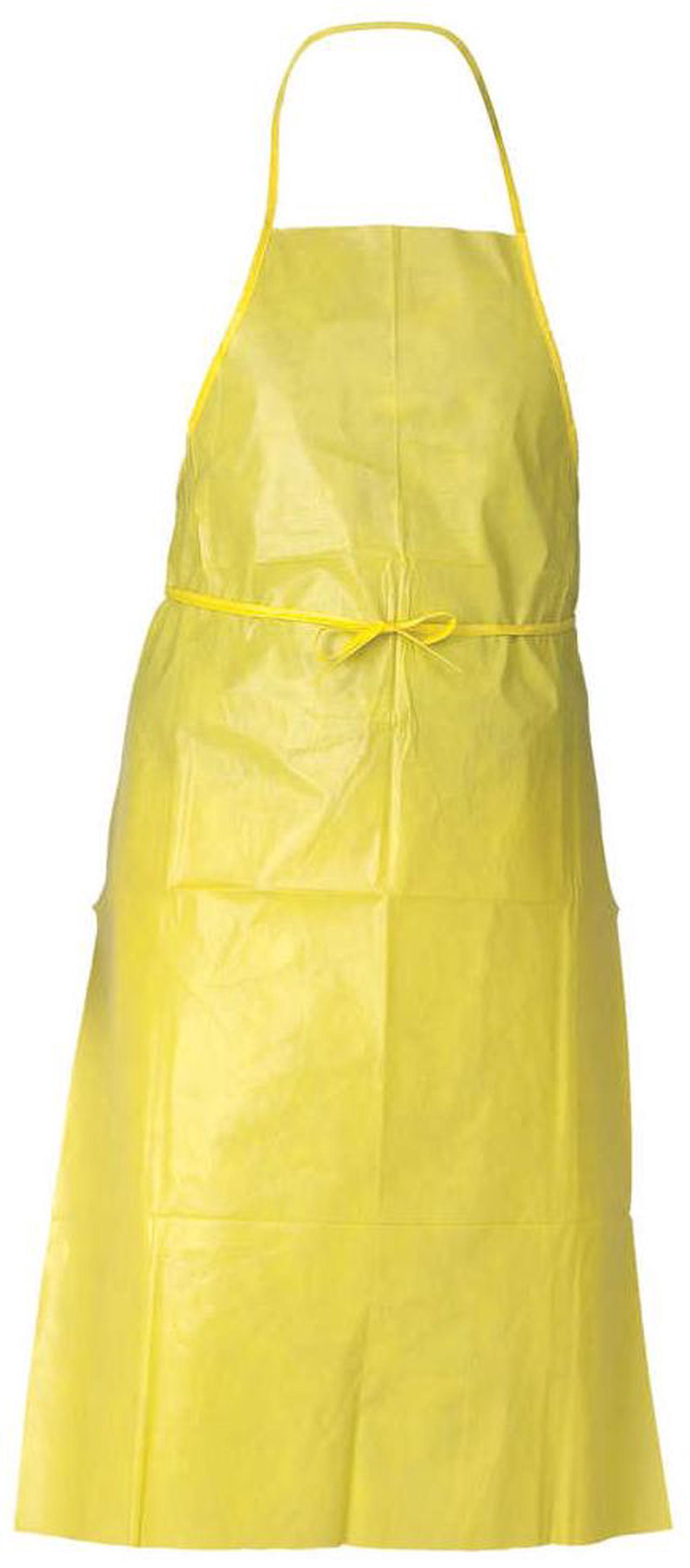 Main image of KleenGuard A70 Chemical Spray Protection Aprons - Polyethylene-Coated Fabric - One Size Fits Most - Yellow - 100/Carton  97790
