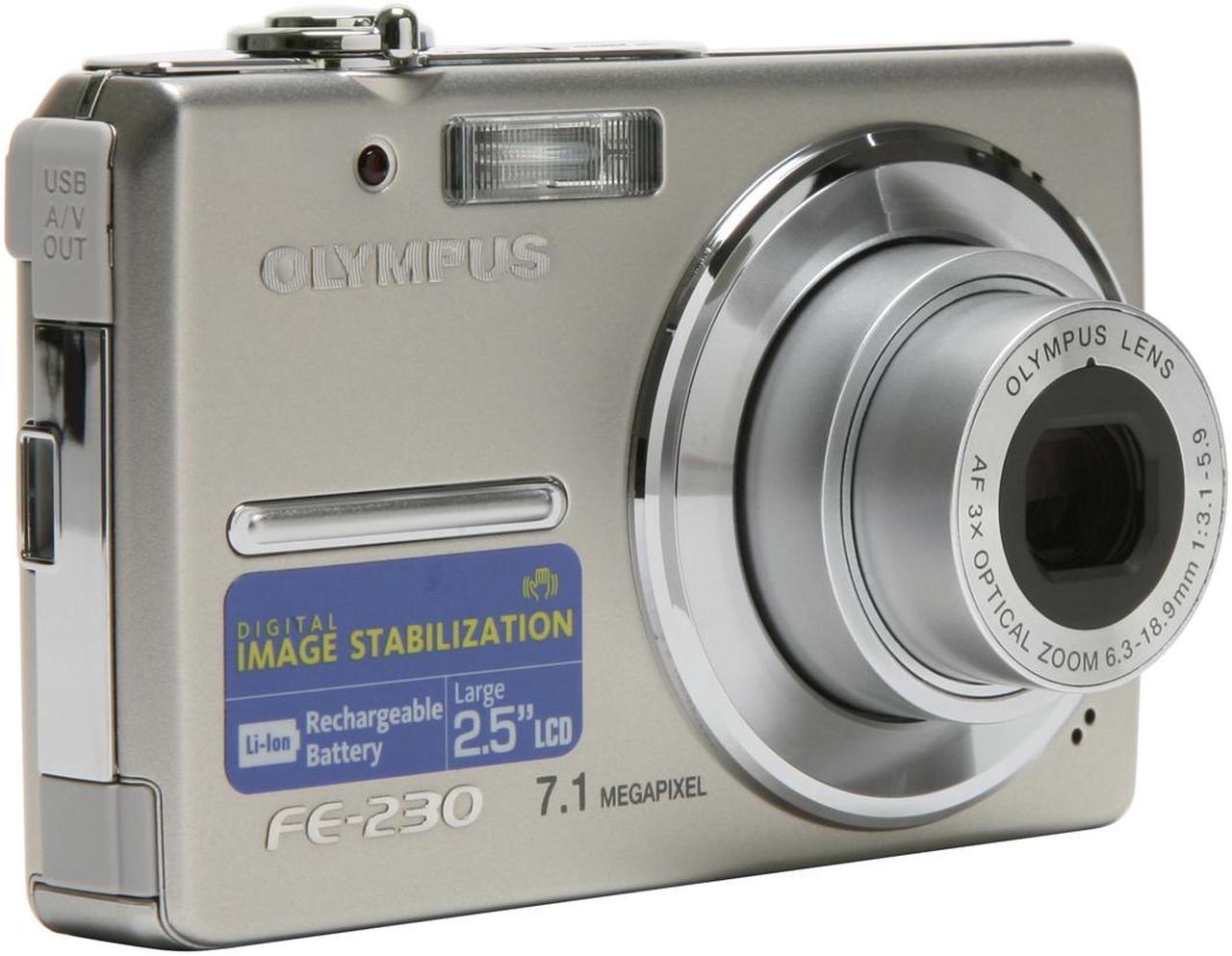 Alt view image 7 of 11 - OLYMPUS FE-230 Silver 7.1 MP 3X Optical Zoom Digital Camera