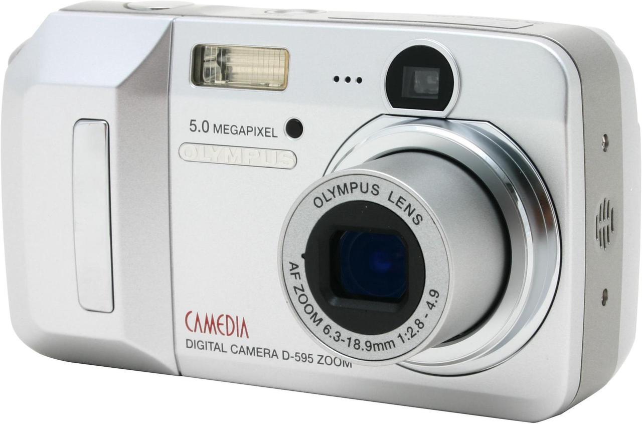 Alt view image 3 of 9 - OLYMPUS D-595 Silver 5.0MP 3X Optical Zoom Digital Camera