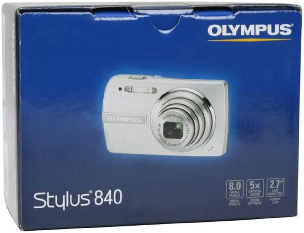 Alt view image 2 of 2 - OLYMPUS STYLUS 840 Blue 8.0 MP 5X Optical Zoom Digital Camera