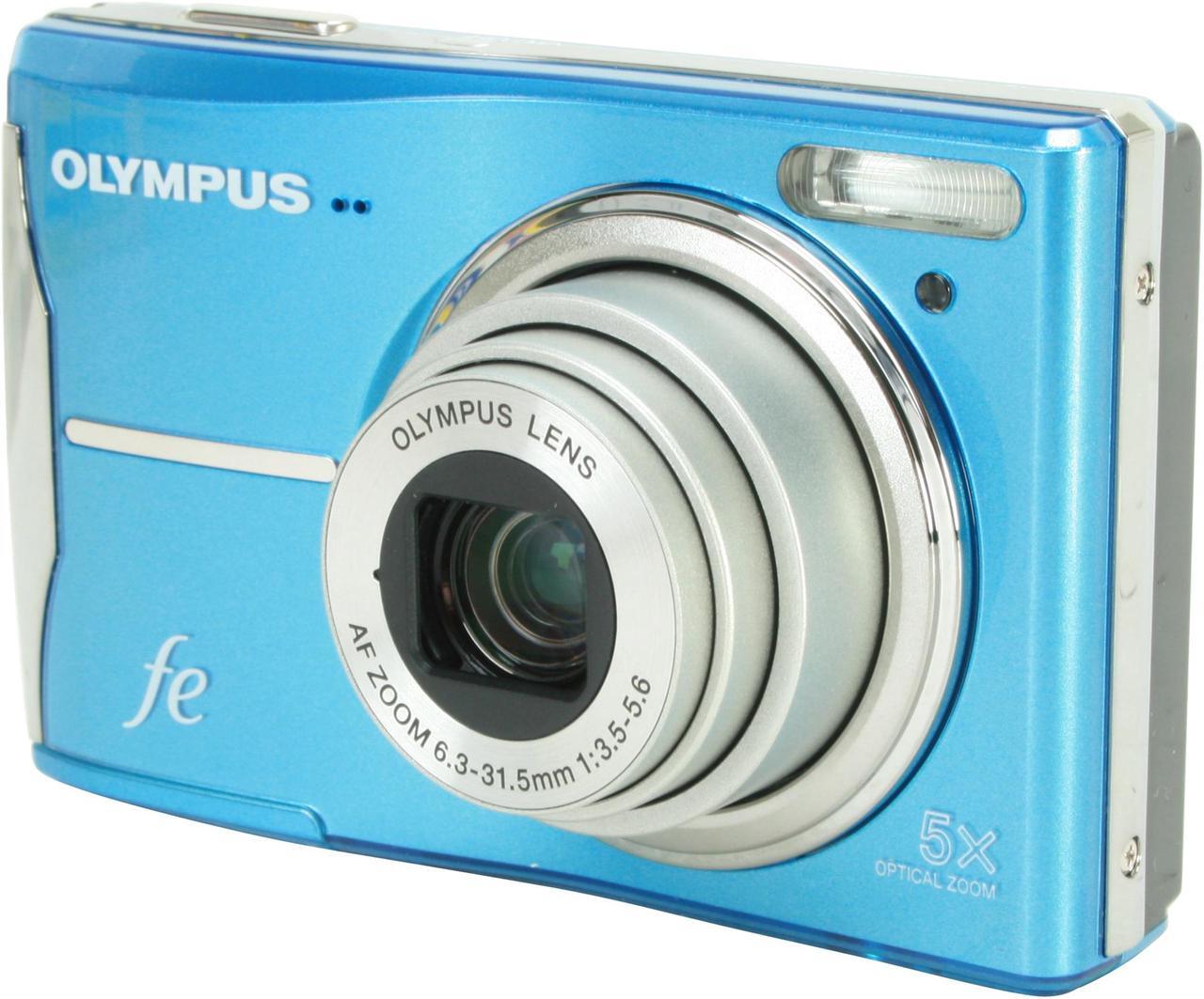 Alt view image 2 of 10 - OLYMPUS FE-46 Light Blue 12.0 MP 5X Optical Zoom Digital Camera with a FREE CASE and a box of Crayola Crayons