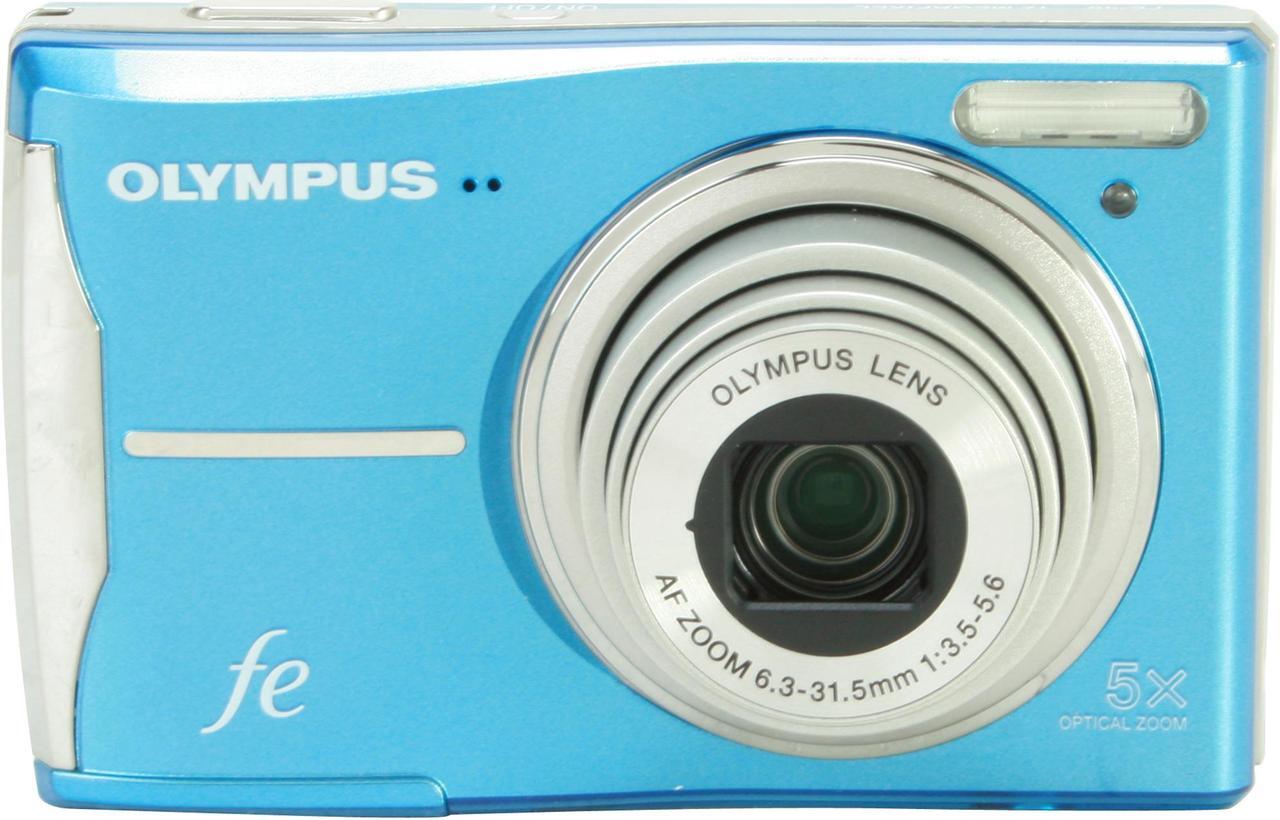 Alt view image 3 of 10 - OLYMPUS FE-46 Light Blue 12.0 MP 5X Optical Zoom Digital Camera with a FREE CASE and a box of Crayola Crayons