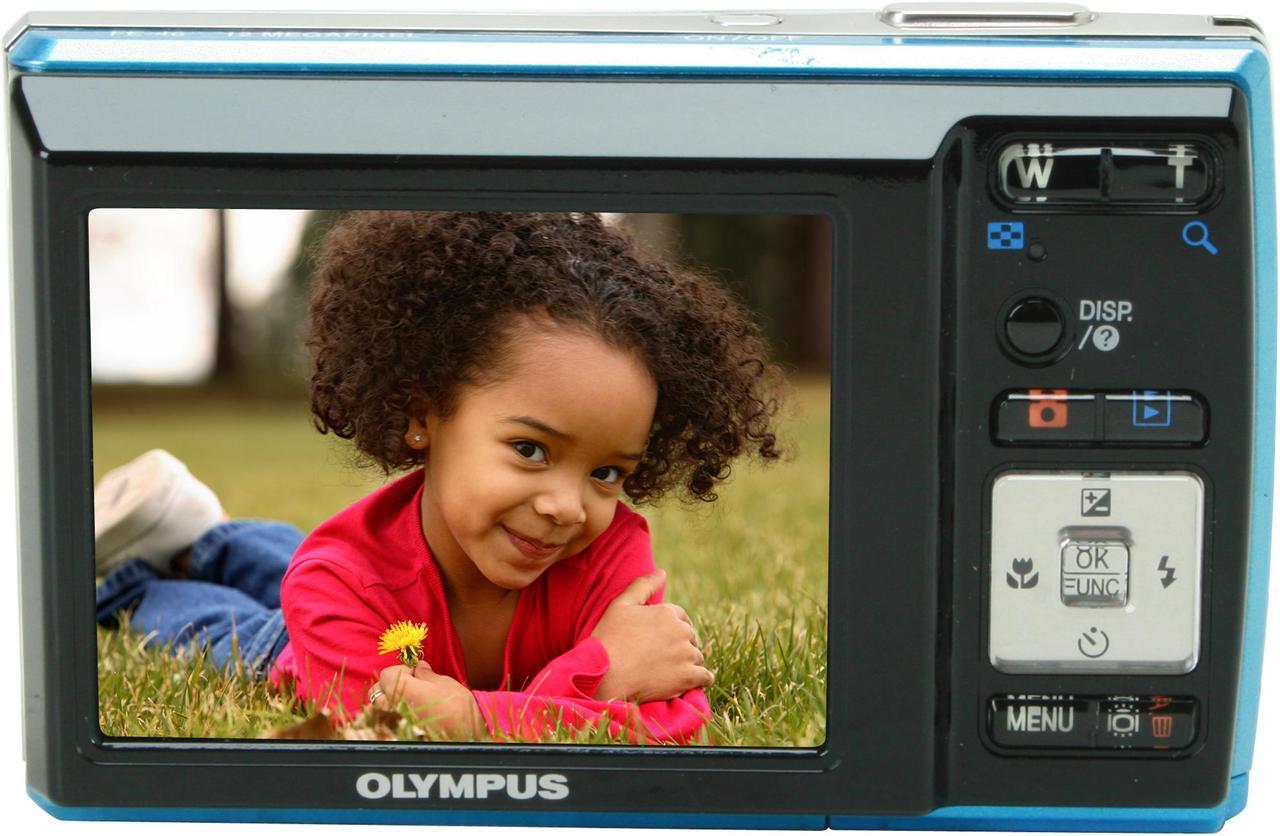 Alt view image 5 of 10 - OLYMPUS FE-46 Light Blue 12.0 MP 5X Optical Zoom Digital Camera with a FREE CASE and a box of Crayola Crayons