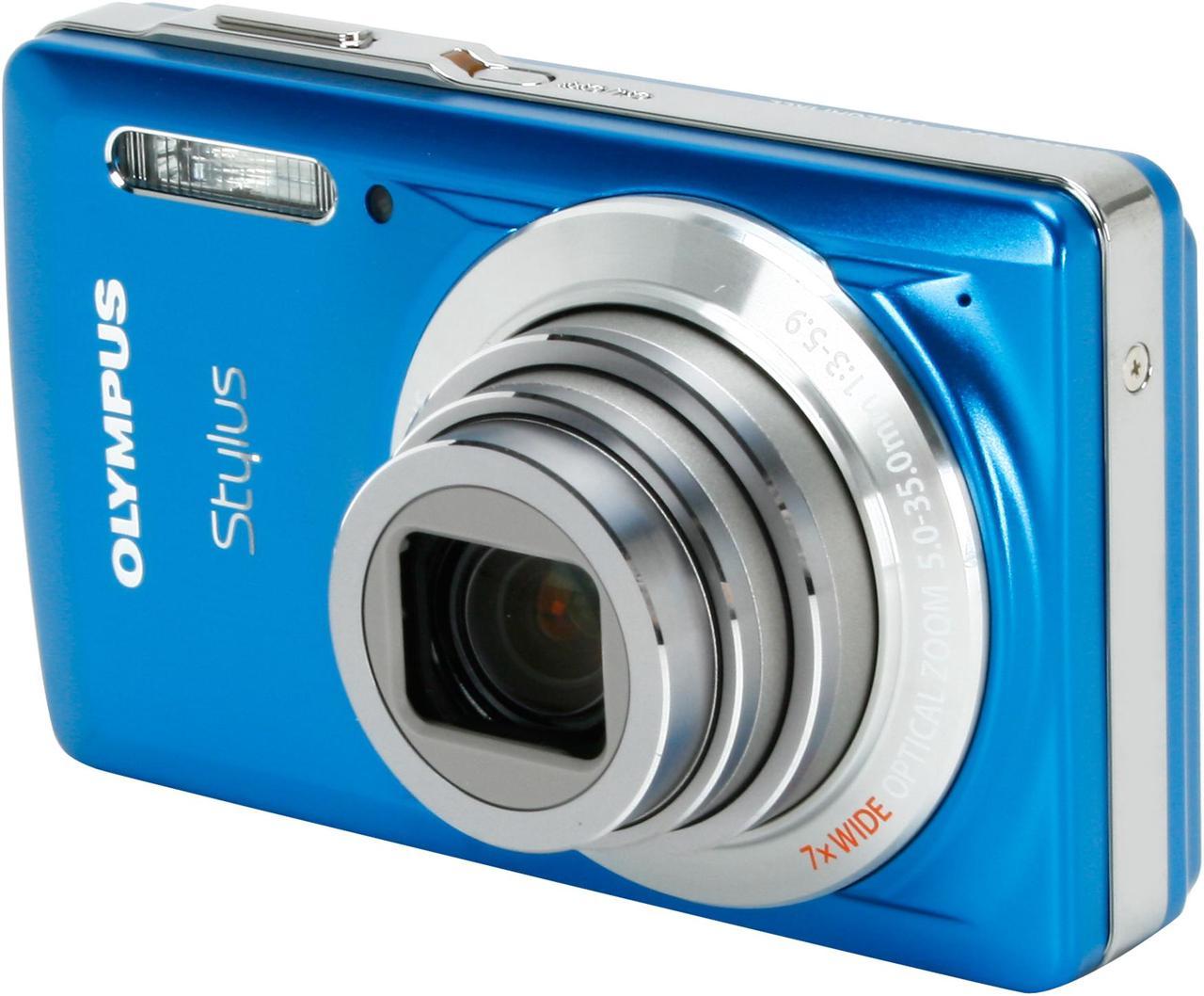 OLYMPUS Stylus 7030 Blue 14 MP 7X Optical Zoom 28mm Wide Angle Digital Camera