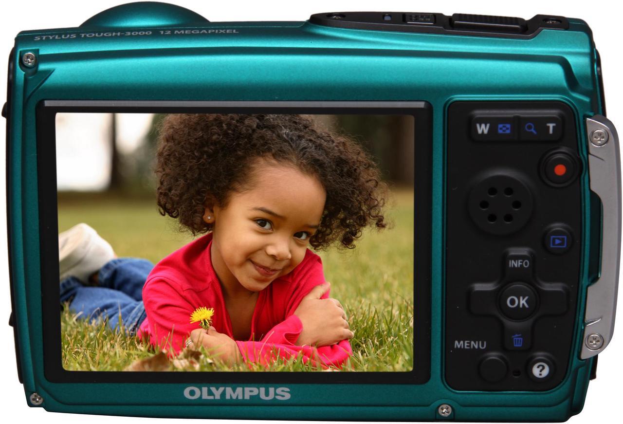 Alt view image 4 of 8 - OLYMPUS Stylus Tough 3000 Green 12 MP 3.6X Optical Zoom Waterproof Shockproof 28mm Wide Angle Digital Camera