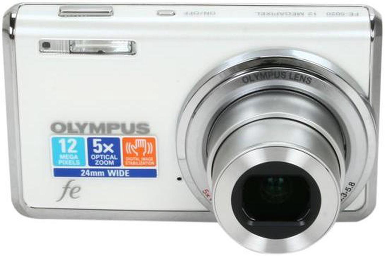 Alt view image 2 of 8 - OLYMPUS FE-5020 White 12 MP 5X Optical Zoom 24mm Wide Angle Digital Camera