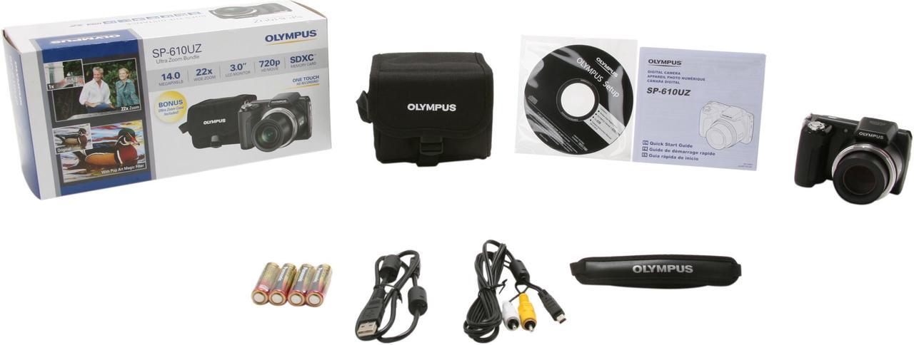 Alt view image 8 of 8 - OLYMPUS SP-610UZ Black 14 MP 22X Optical Zoom 28mm Wide Angle Digital Camera with Ultra Zoom Case