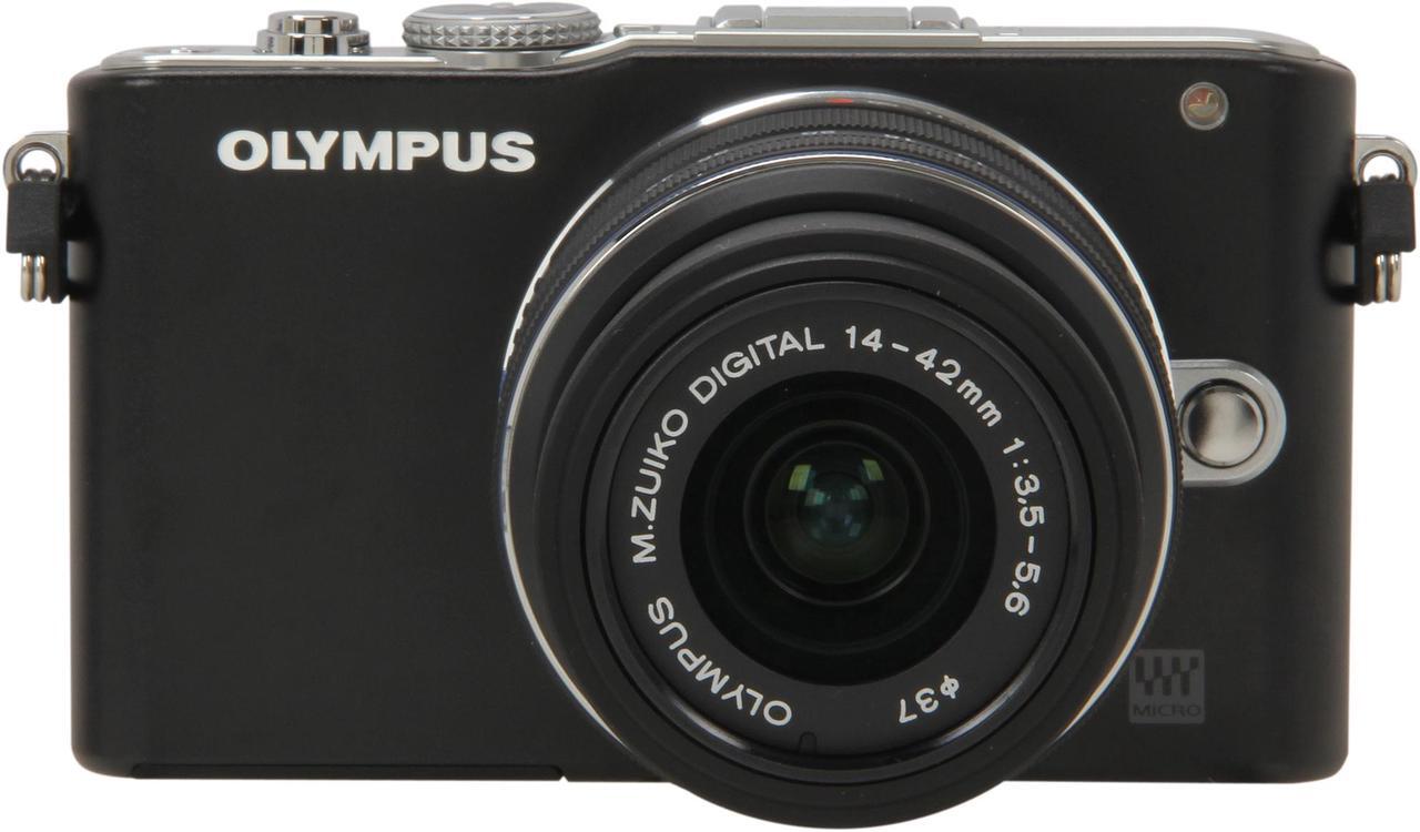 Alt view image 2 of 9 - Olympus PEN E-PL3 Black 12.3MP Digital Camera with 14-42mm Lens