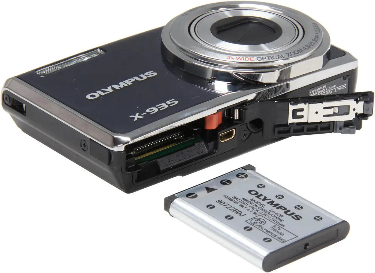 Alt view image 7 of 8 - OLYMPUS X-935 Gray 12 MP 5X Optical Zoom 24mm Wide Angle Digital Camera