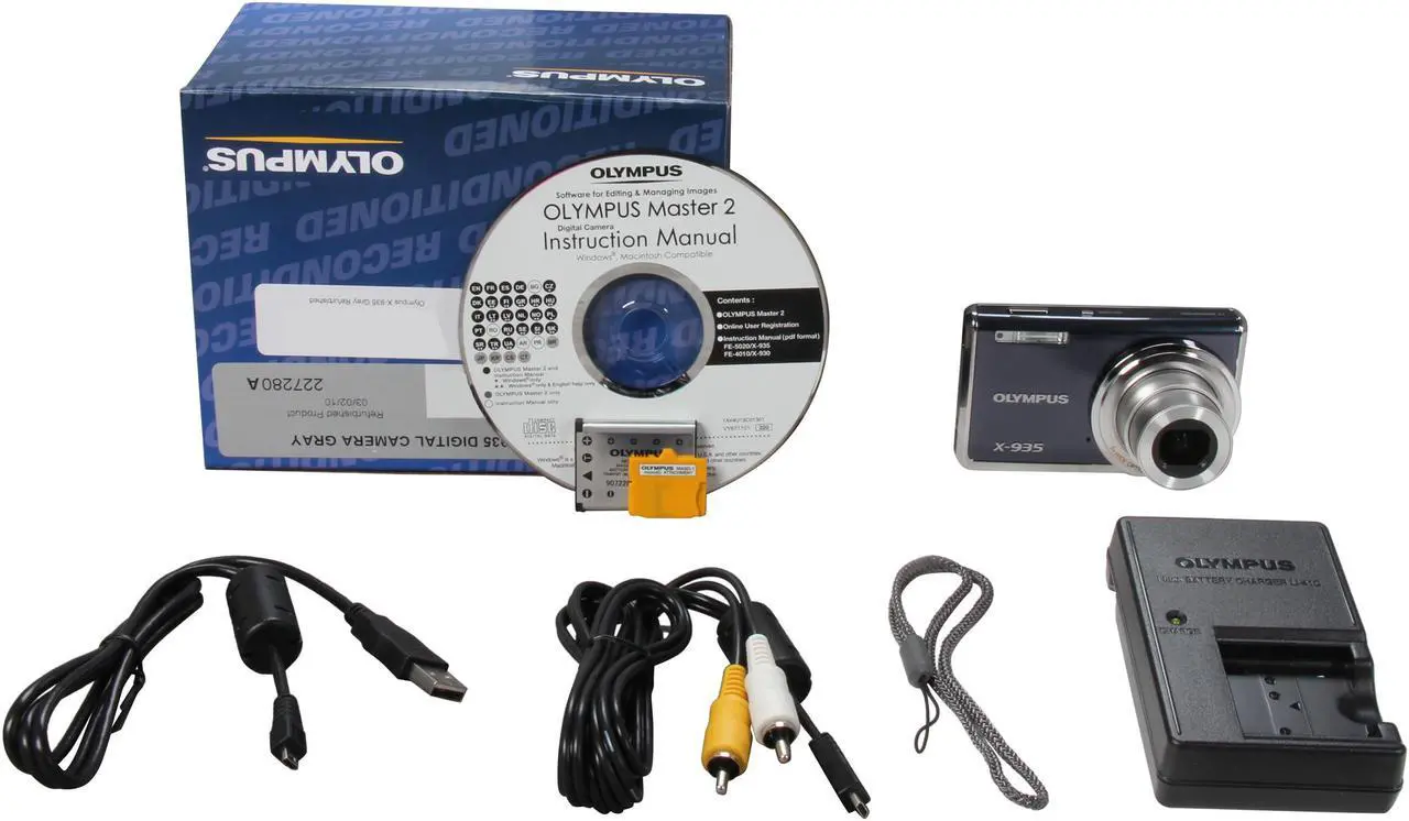 Alt view image 8 of 8 - OLYMPUS X-935 Gray 12 MP 5X Optical Zoom 24mm Wide Angle Digital Camera