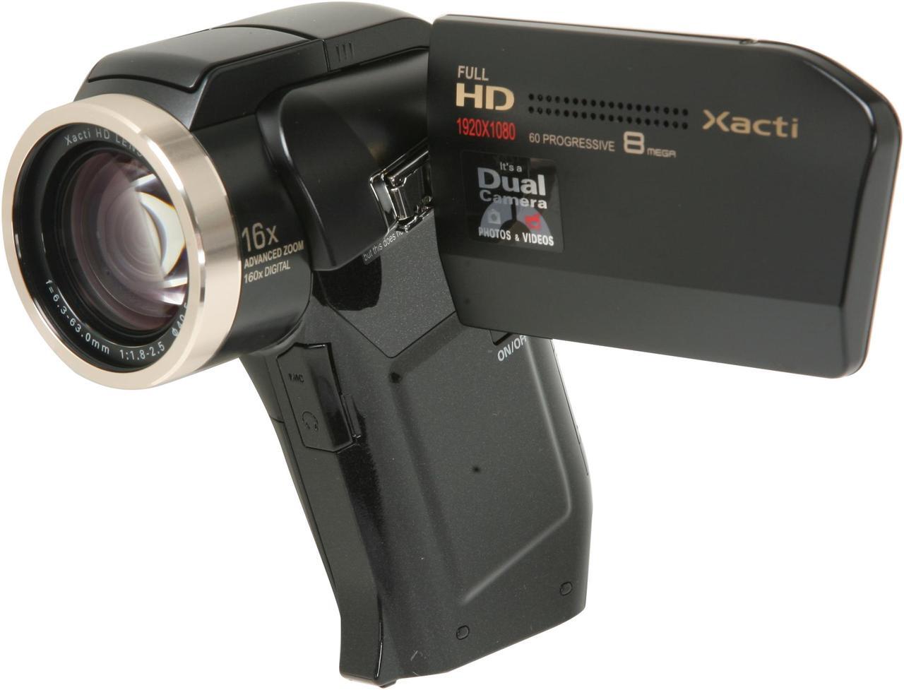 Main image of SANYO Xacti VPC-HD2000 Black 1/2.5" CMOS 10x Optical Full HD Dual Camera -  International Model, no US Warranty. Covered only under Newegg's 30 Day Return Policy