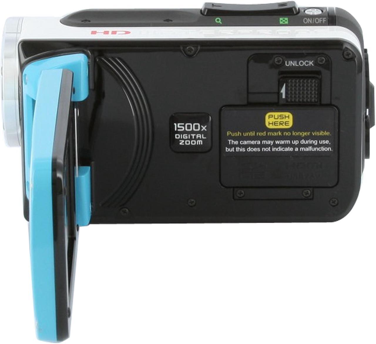Alt view image 2 of 9 - SANYO Xacti VPC-WH1 Blue 1/6" CMOS Sensor 2.5" 150K LCD 30X Optical Zoom Waterproof HD Dual Camera