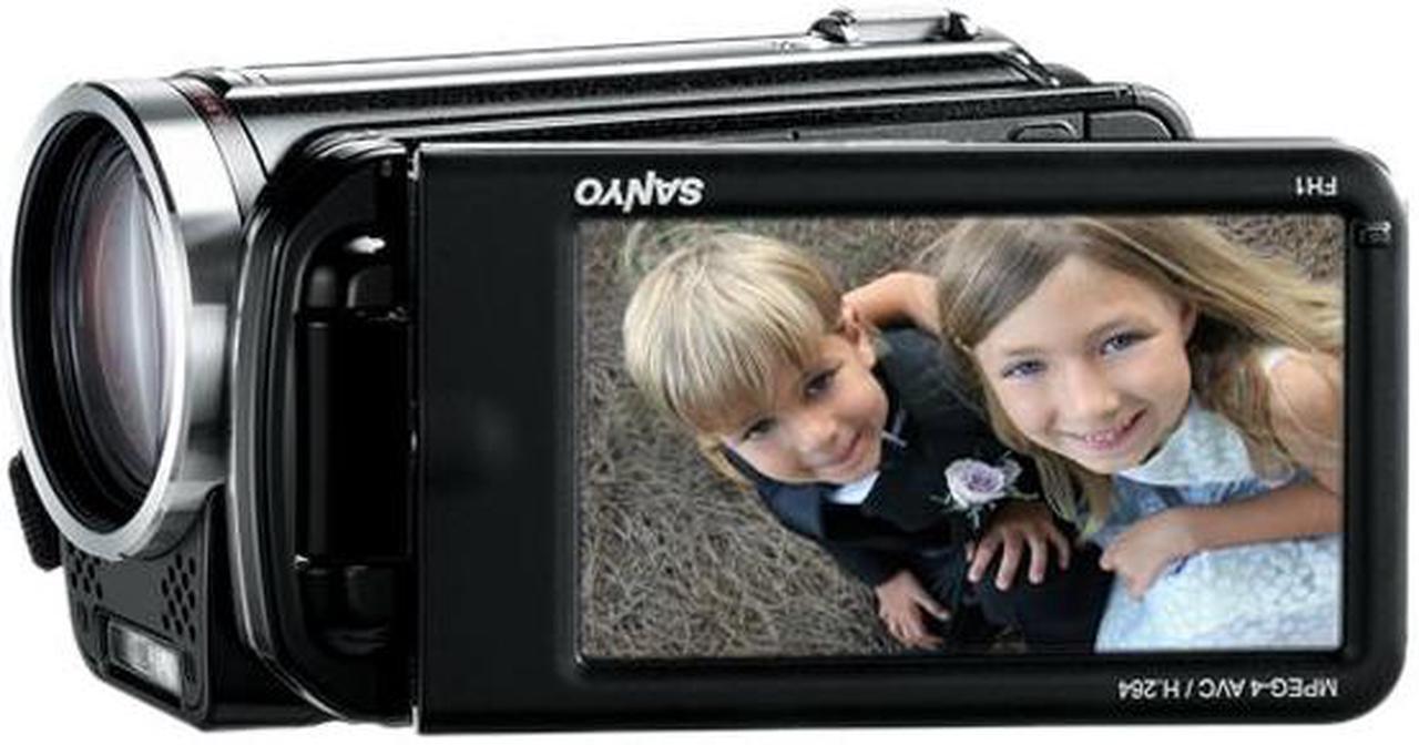 Alt view image 4 of 4 - SANYO Xacti VPC-FH1A Black 1/2.5" CMOS sensor 3.0" 230K LCD 10X Optical Zoom Full HD 1080p Video and 8 MP Photos Dual Camera