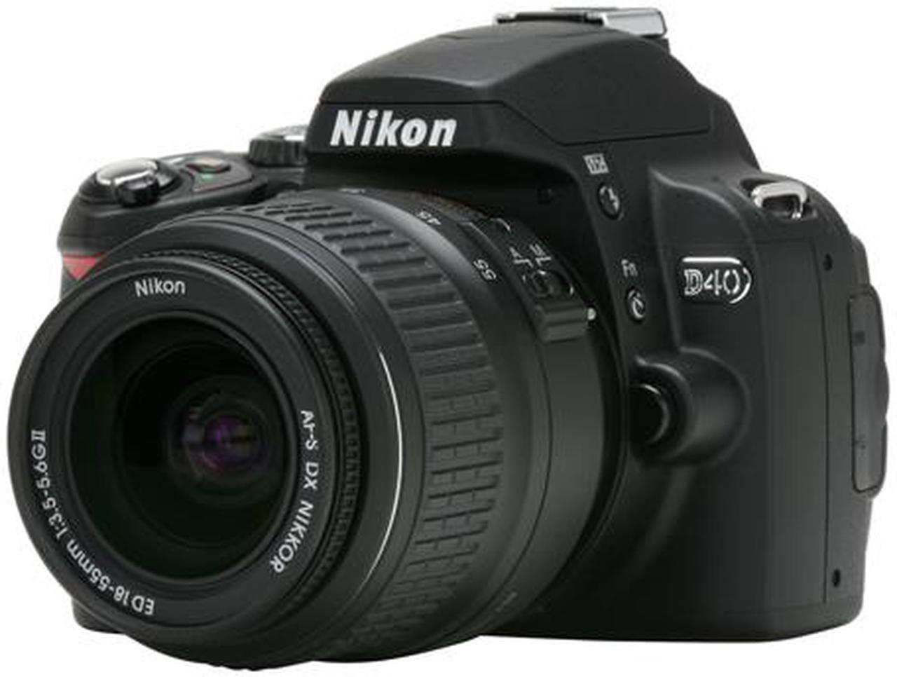 Main image of Nikon D40 Black 6.1 MP Digital SLR Camera w/AF-S DX NIKKOR ED 18-55mm f/3.5-5.6G II Lens