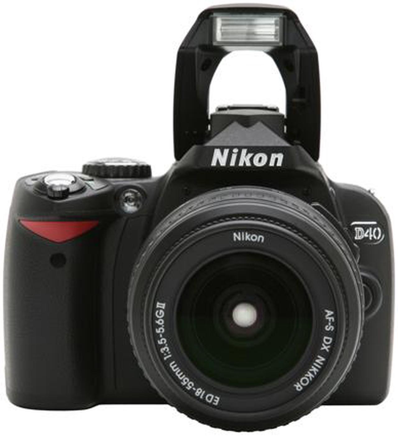 Alt view image 9 of 13 - Nikon D40 Black 6.1 MP Digital SLR Camera w/AF-S DX NIKKOR ED 18-55mm f/3.5-5.6G II Lens