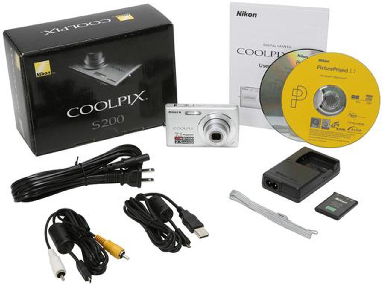 Alt view image 11 of 11 - Nikon CoolPix S200 Silver 7.1 MP 3X Optical Zoom Digital Camera