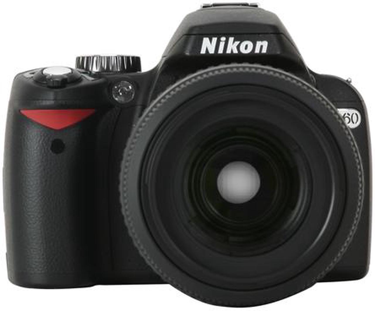 Alt view image 2 of 14 - Nikon D60 Black 10.2 MP Digital SLR Camera w/AF-S DX VR NIKKOR 18-55 mm f/3.5-5.6 & 55-200mm Lens