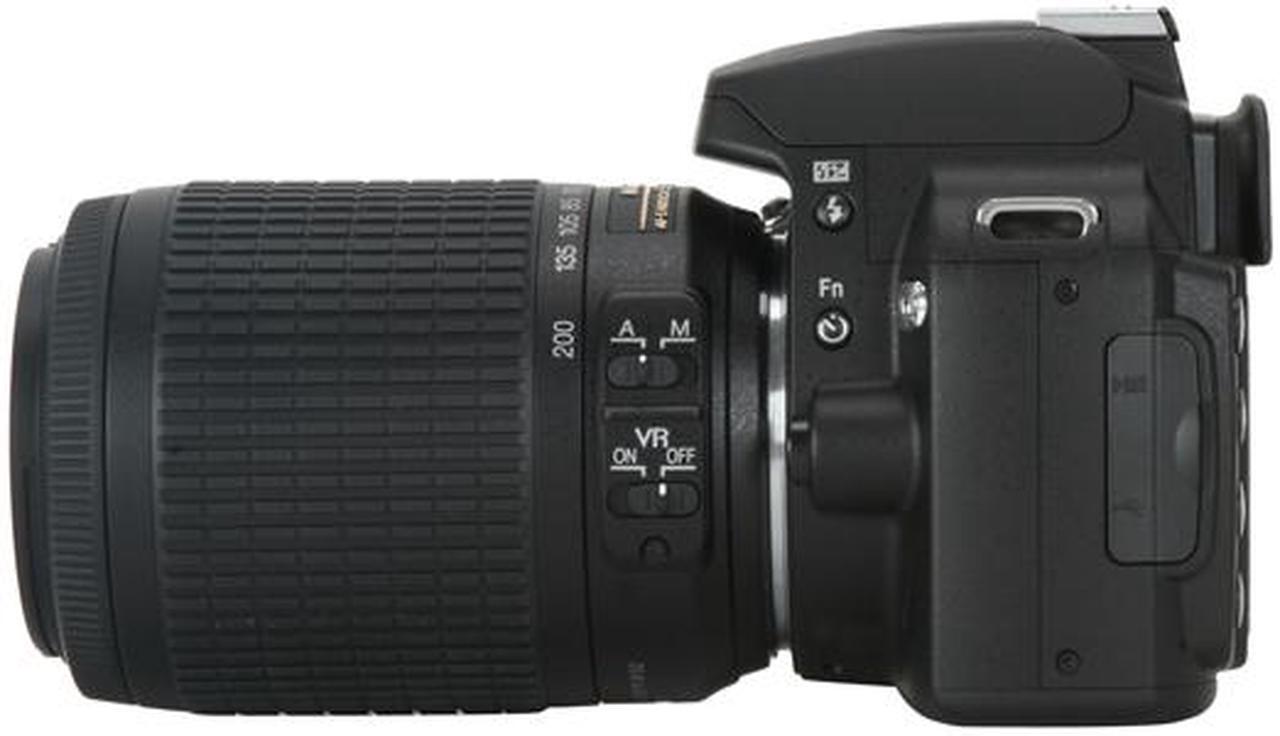 Alt view image 4 of 14 - Nikon D60 Black 10.2 MP Digital SLR Camera w/AF-S DX VR NIKKOR 18-55 mm f/3.5-5.6 & 55-200mm Lens
