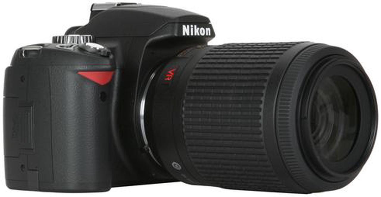 Alt view image 9 of 14 - Nikon D60 Black 10.2 MP Digital SLR Camera w/AF-S DX VR NIKKOR 18-55 mm f/3.5-5.6 & 55-200mm Lens