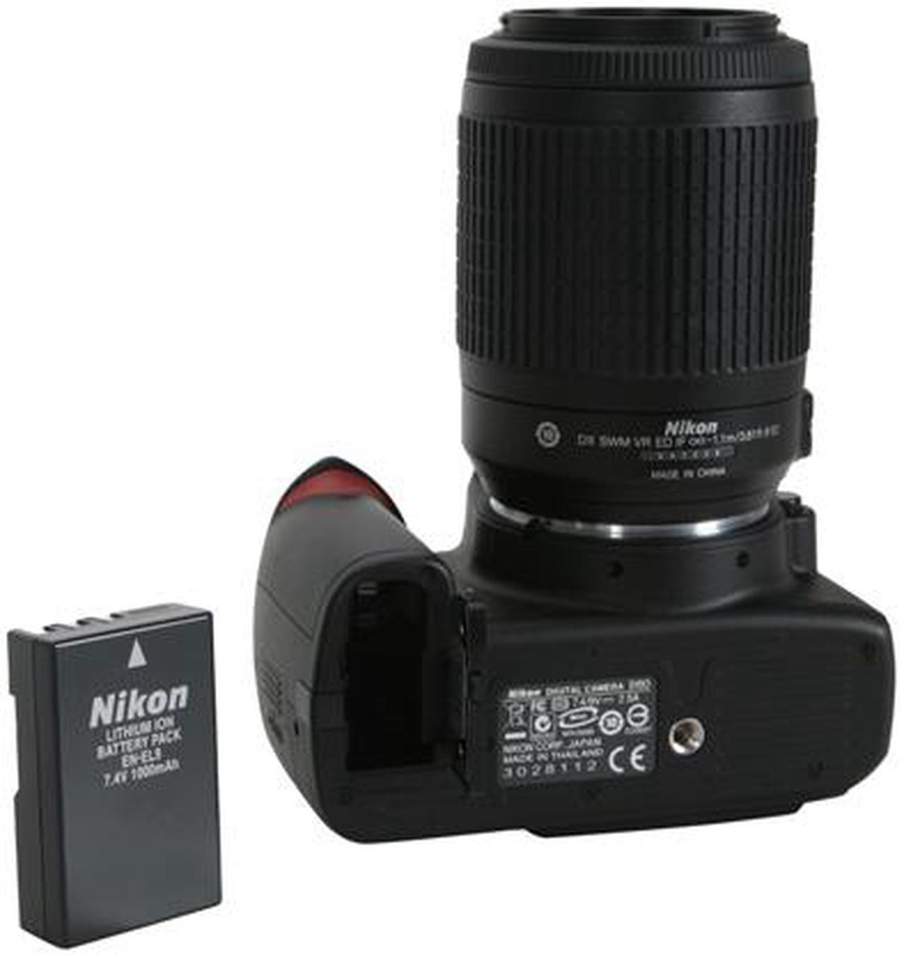 Alt view image 12 of 14 - Nikon D60 Black 10.2 MP Digital SLR Camera w/AF-S DX VR NIKKOR 18-55 mm f/3.5-5.6 & 55-200mm Lens