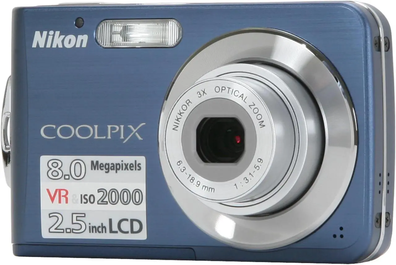Main image of Nikon CoolPix S210 Cool Blue 8.0 MP 3X Optical Zoom Digital Camera