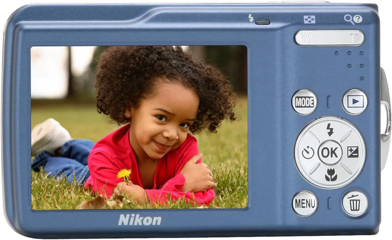 Alt view image 4 of 11 - Nikon CoolPix S210 Cool Blue 8.0 MP 3X Optical Zoom Digital Camera