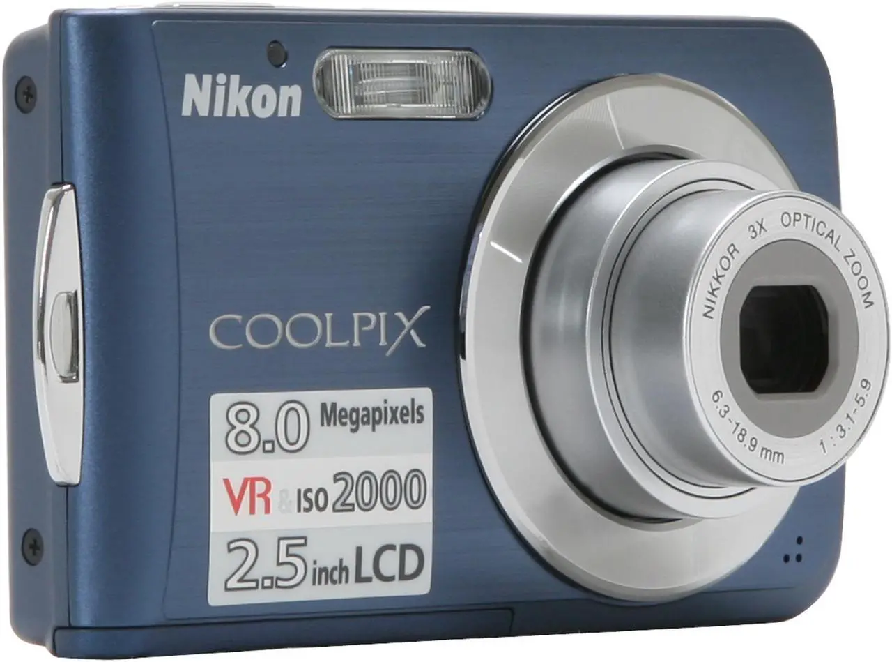 Alt view image 7 of 11 - Nikon CoolPix S210 Cool Blue 8.0 MP 3X Optical Zoom Digital Camera