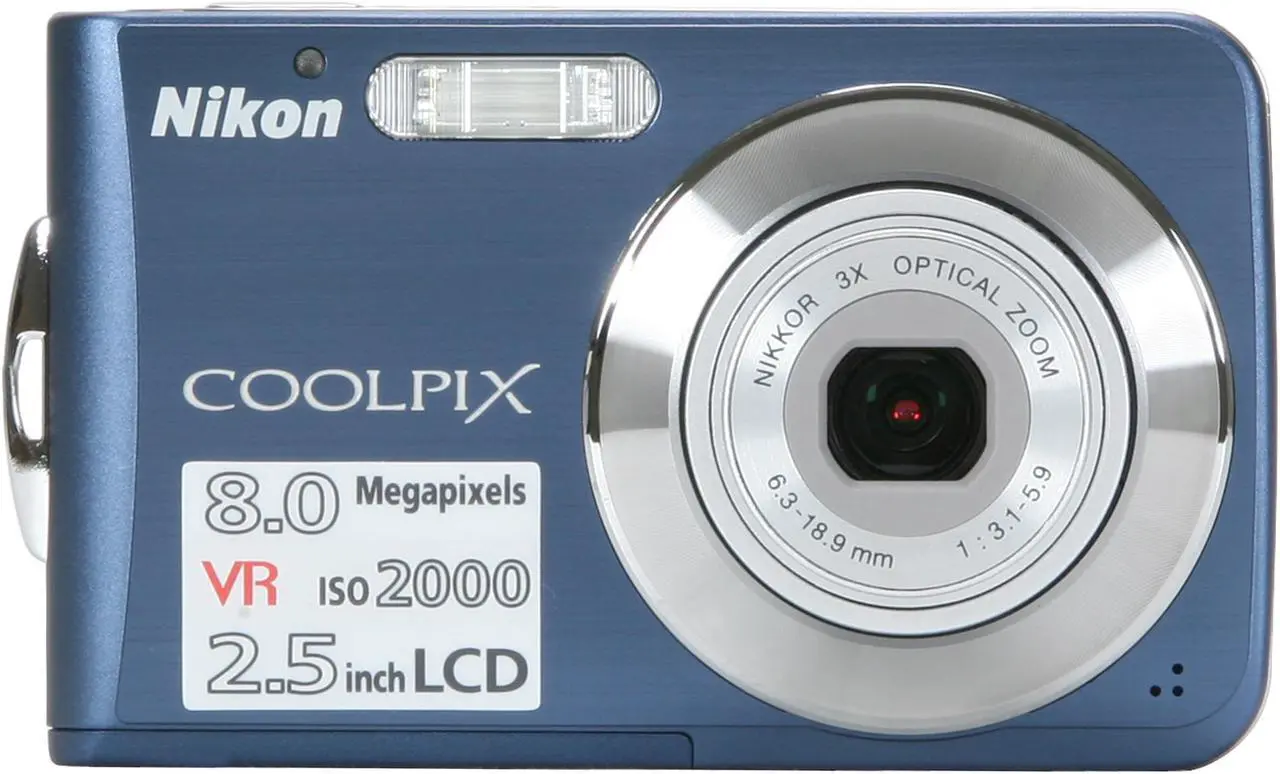 Alt view image 8 of 11 - Nikon CoolPix S210 Cool Blue 8.0 MP 3X Optical Zoom Digital Camera